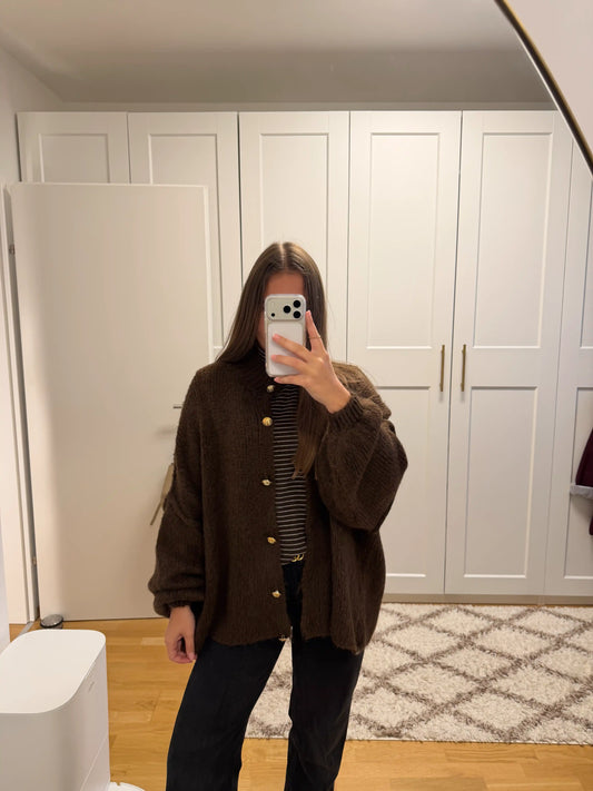 Cardigan "Kuschelgold" Schokobraun
