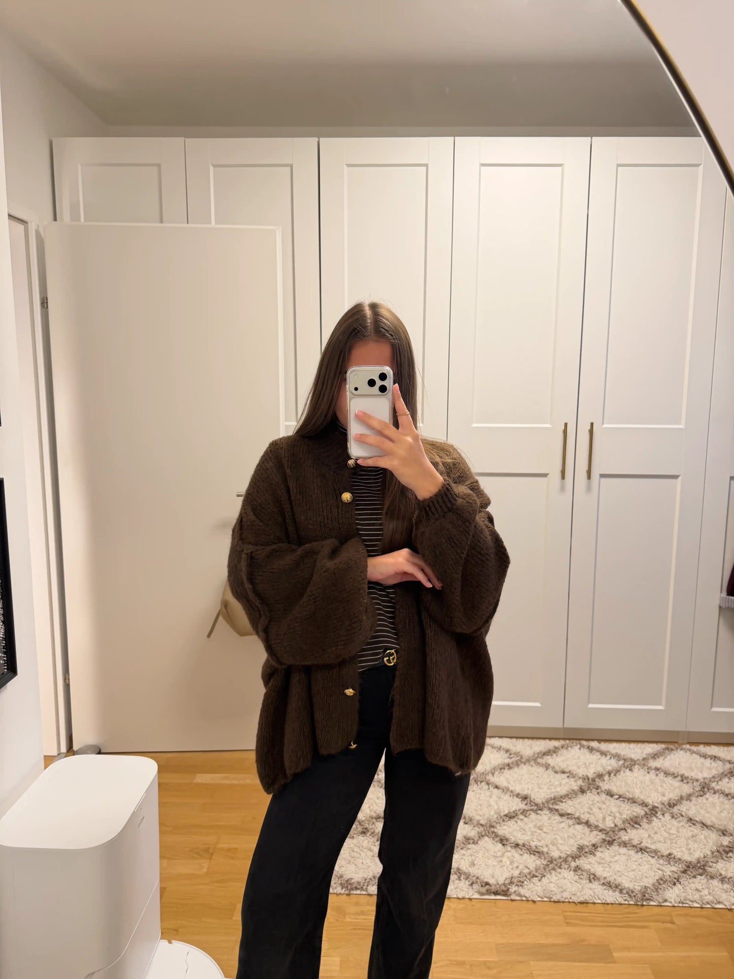 Cardigan "Kuschelgold" Schokobraun