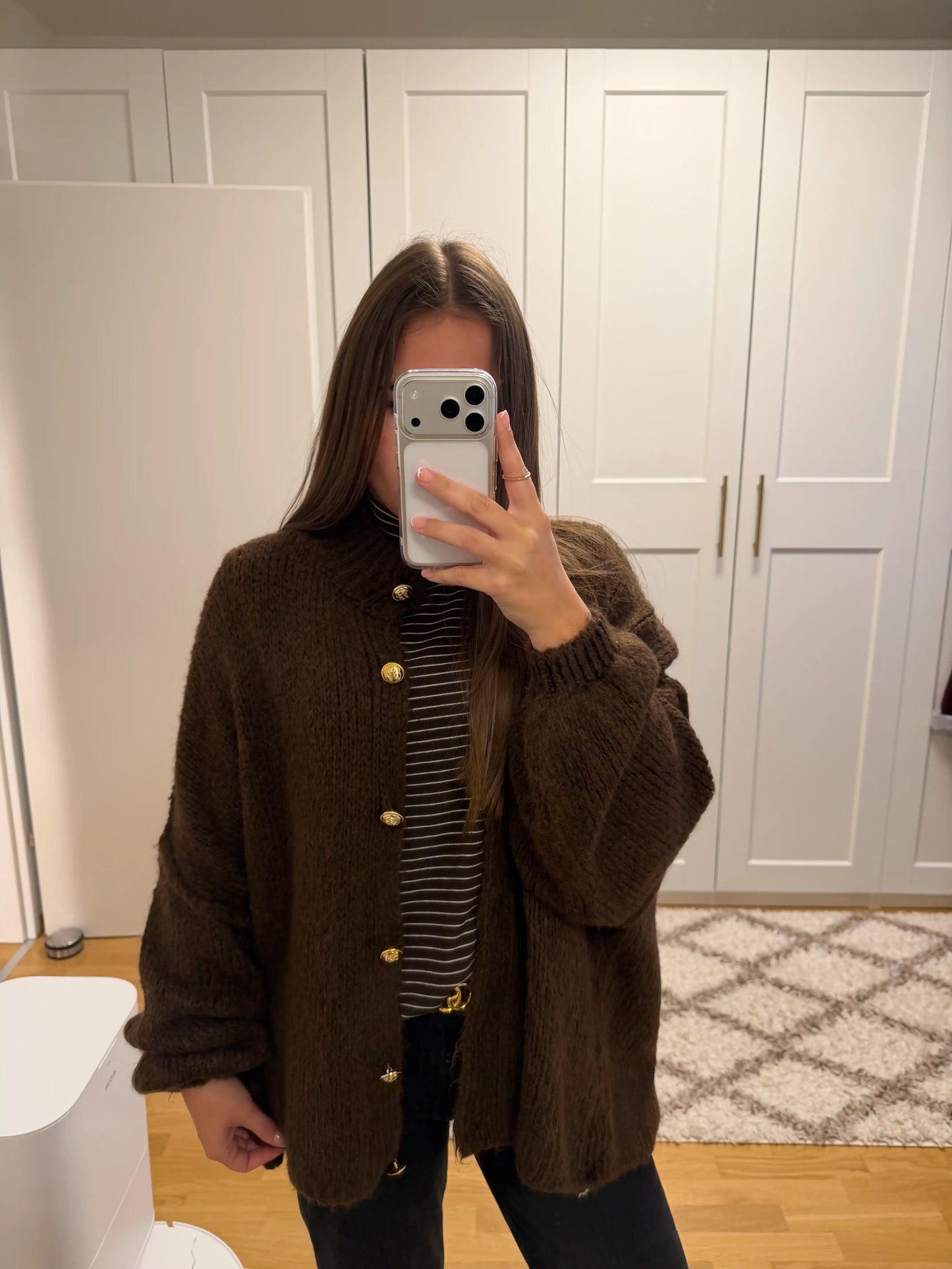 Cardigan "Kuschelgold" Schokobraun