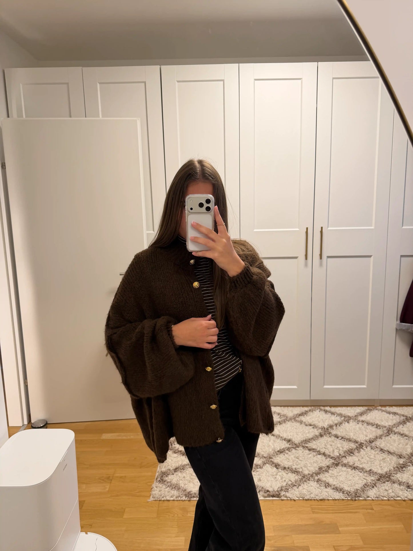 Cardigan "Kuschelgold" Schokobraun