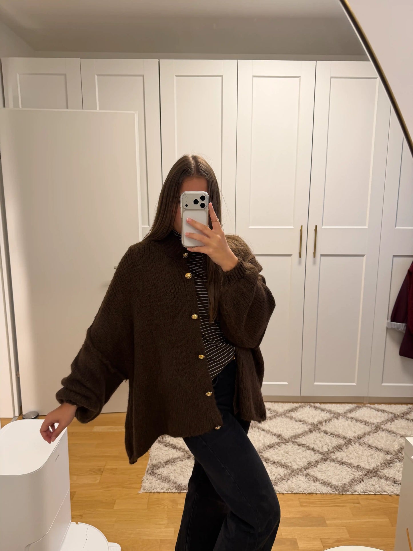 Cardigan "Kuschelgold" Schokobraun