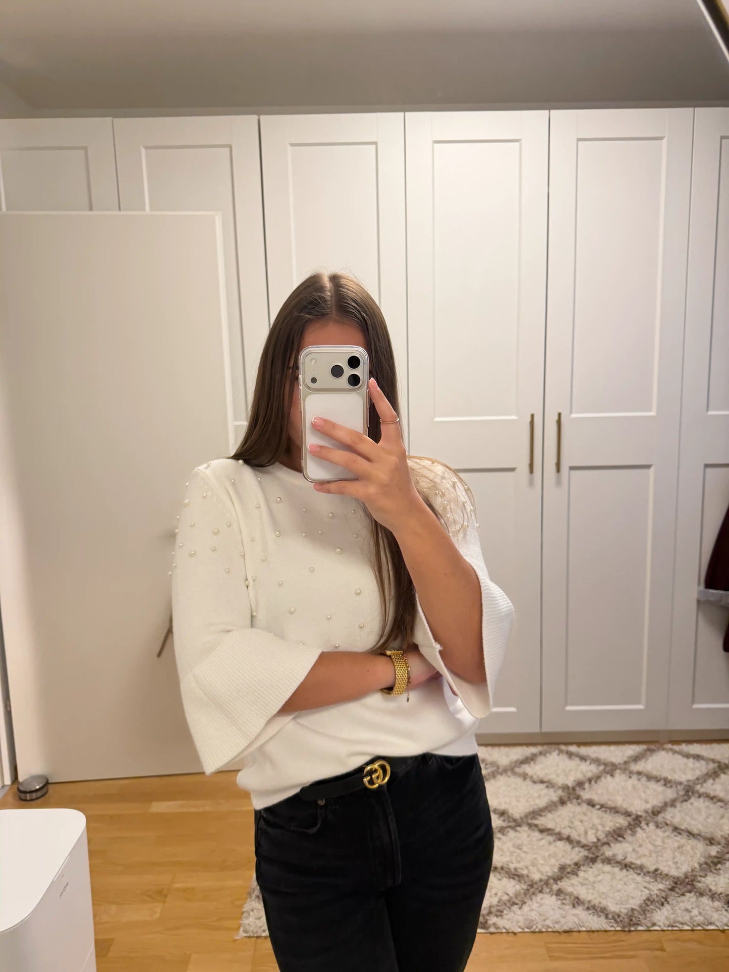 Pullover "Pearly I" Weiß