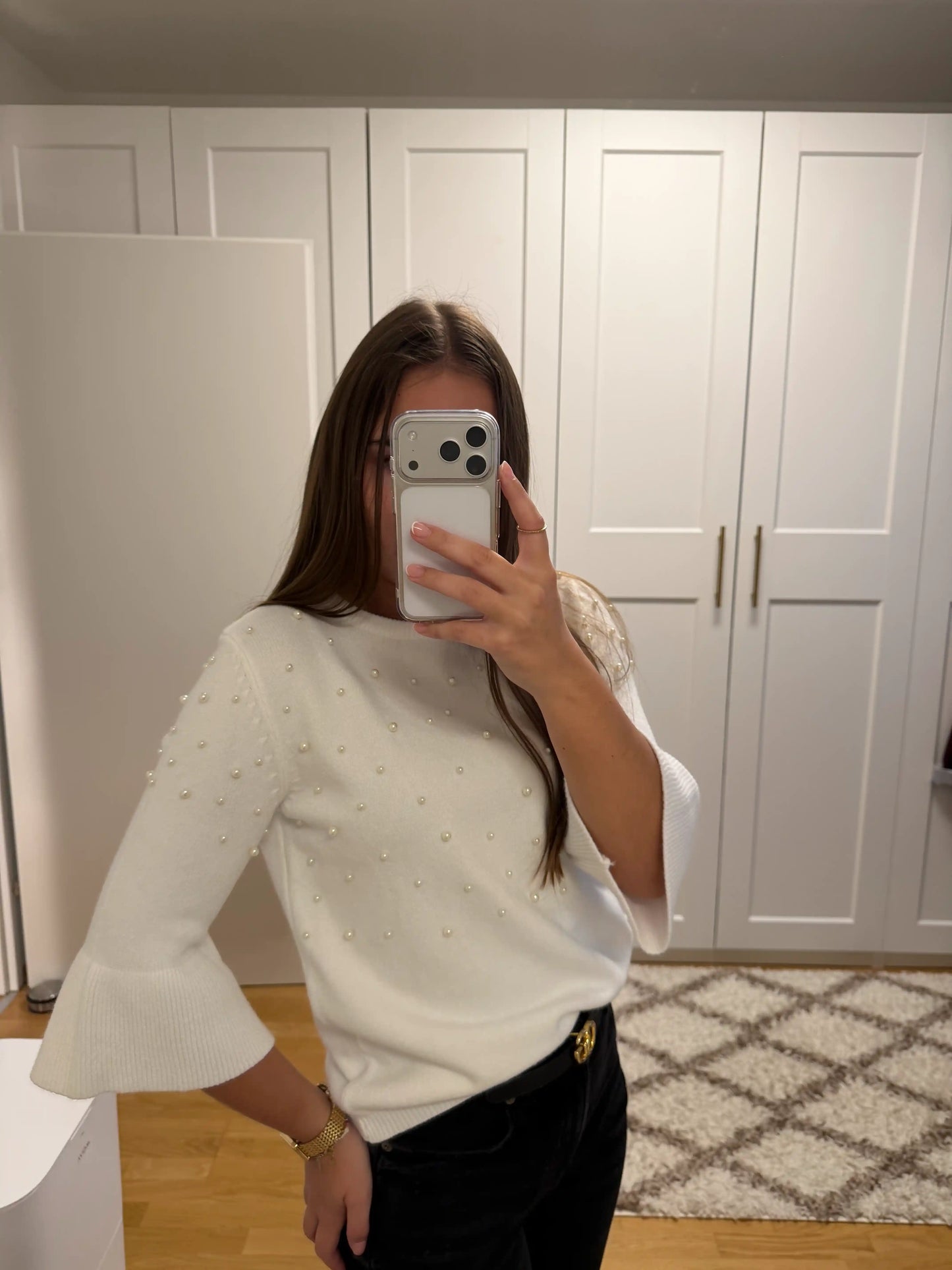 Pullover "Pearly I" Weiß