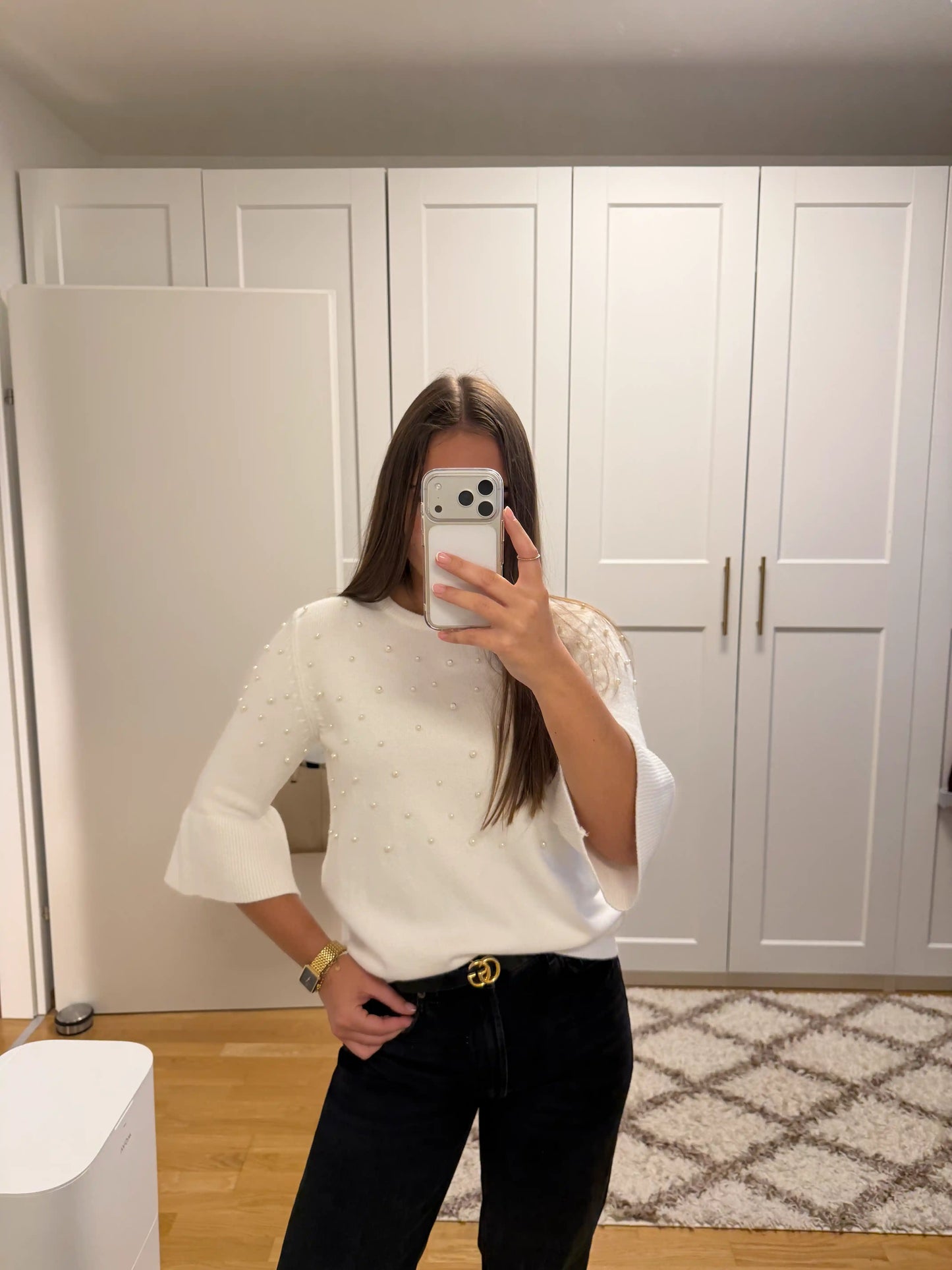 Pullover "Pearly I" Weiß