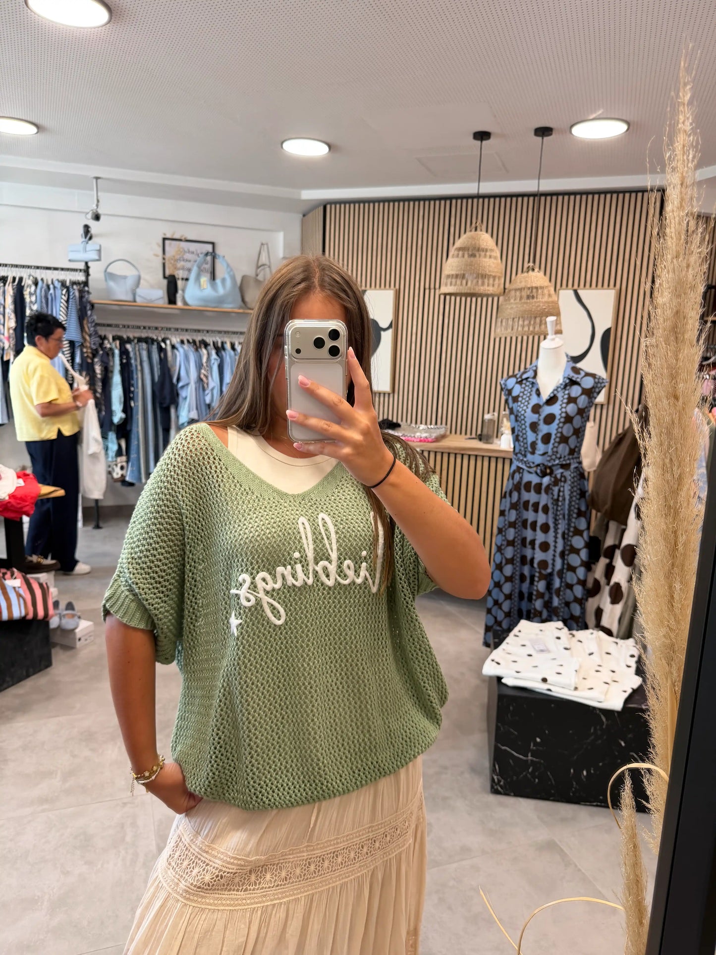 Strickpullover "Lieblings" Salbei