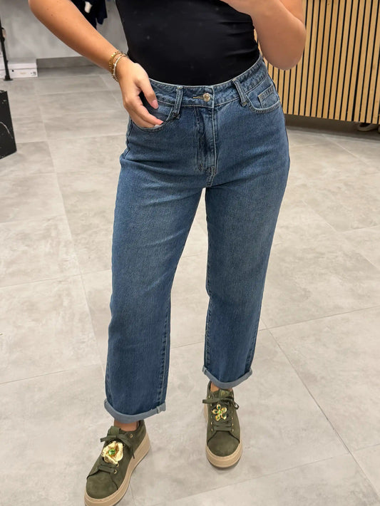 Mom-Jeans Blau