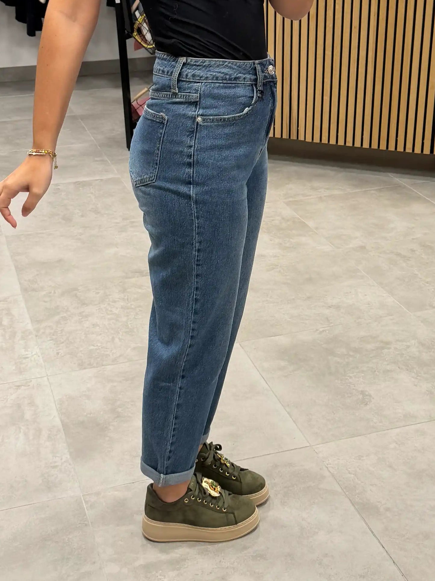 Mom-Jeans Blau