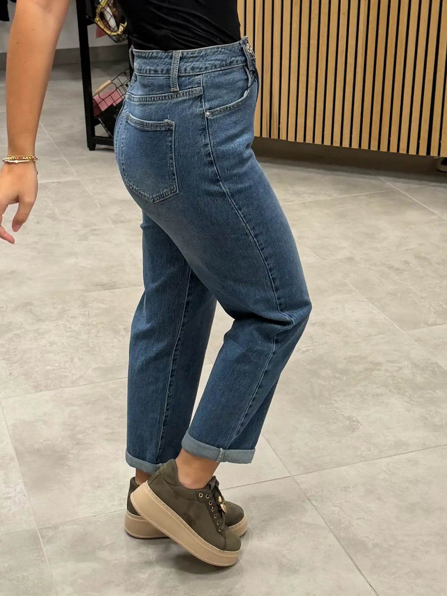 Mom-Jeans Blau