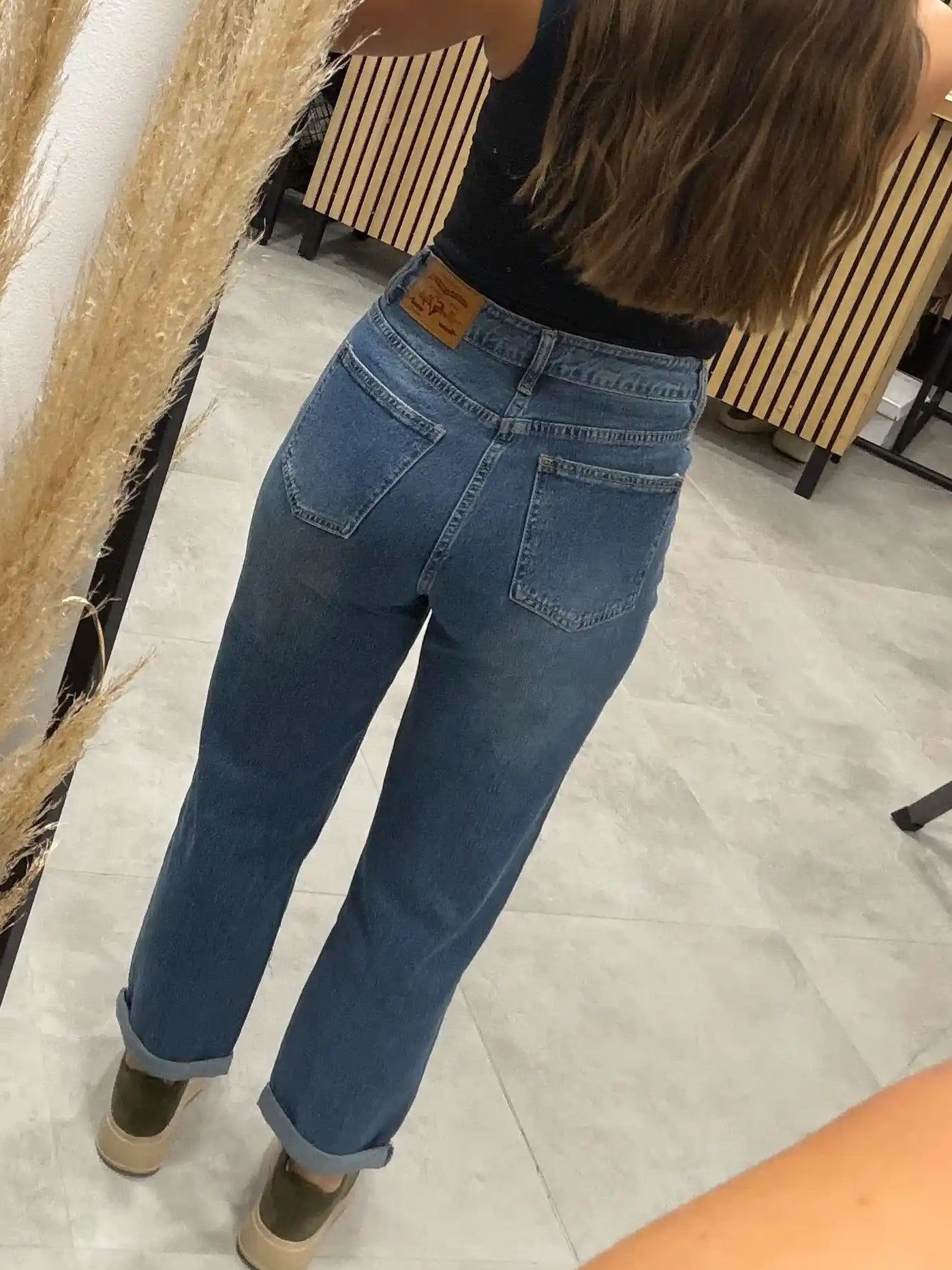 Mom-Jeans Blau