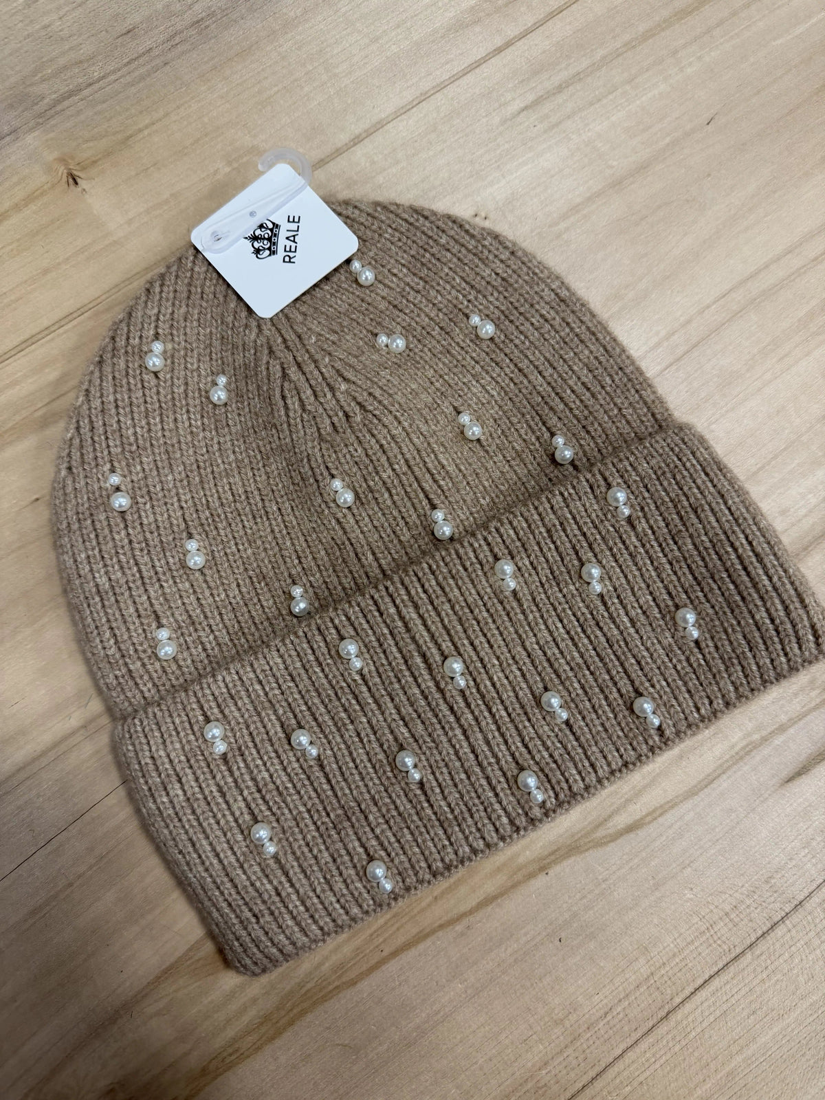 Beanie "Pearly Glow" Braun