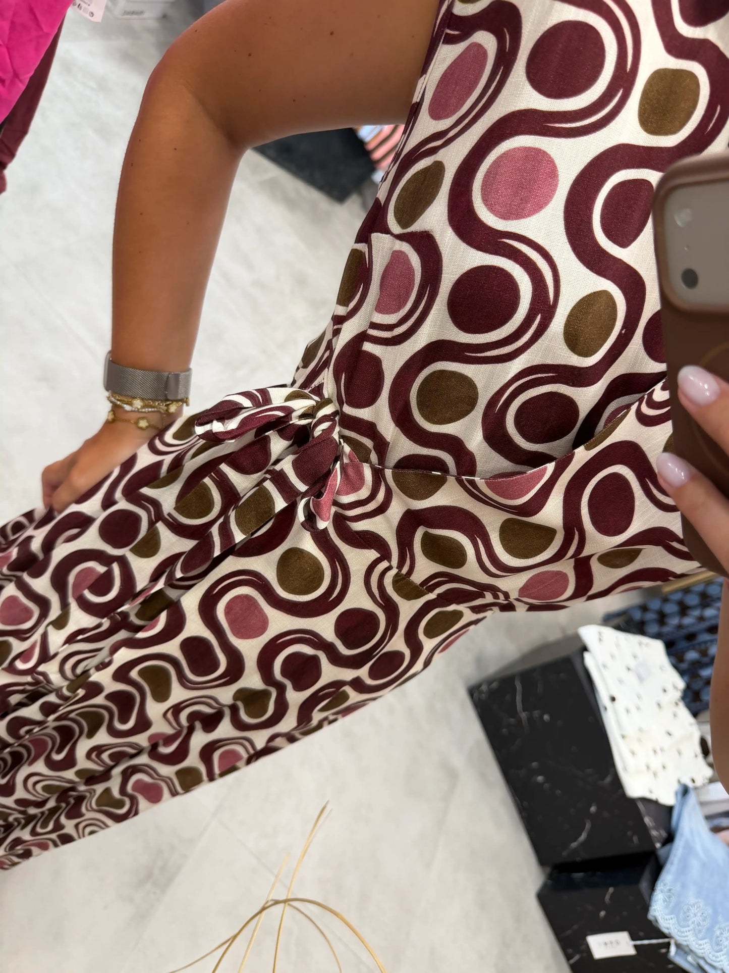 Kleid "Retropoints" Rot