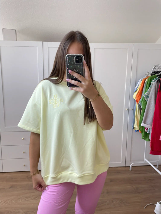 Shirt "La Dolce Vita" Pastellgelb