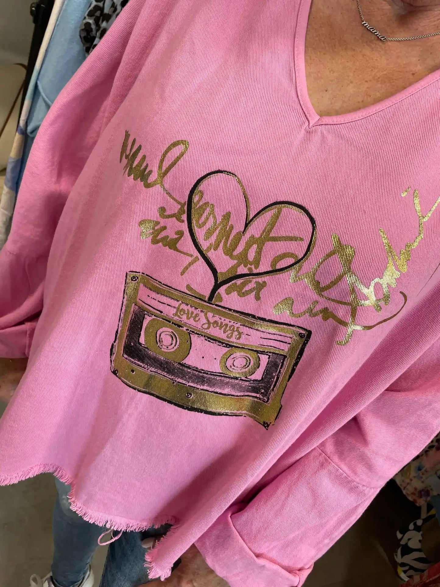 Kapuzenshirt "Radio" Rosa