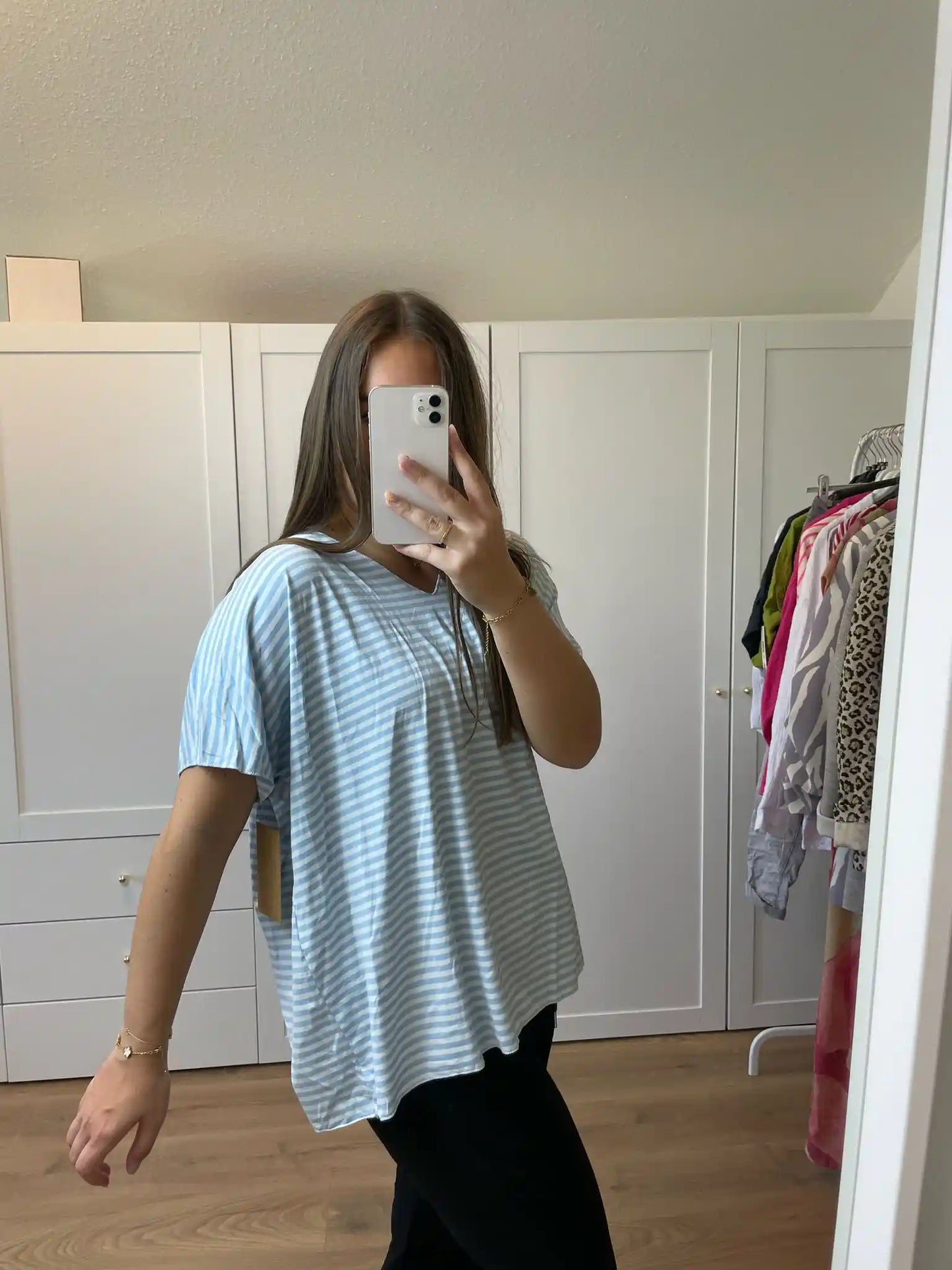 Shirt "Streifen" Hellblau