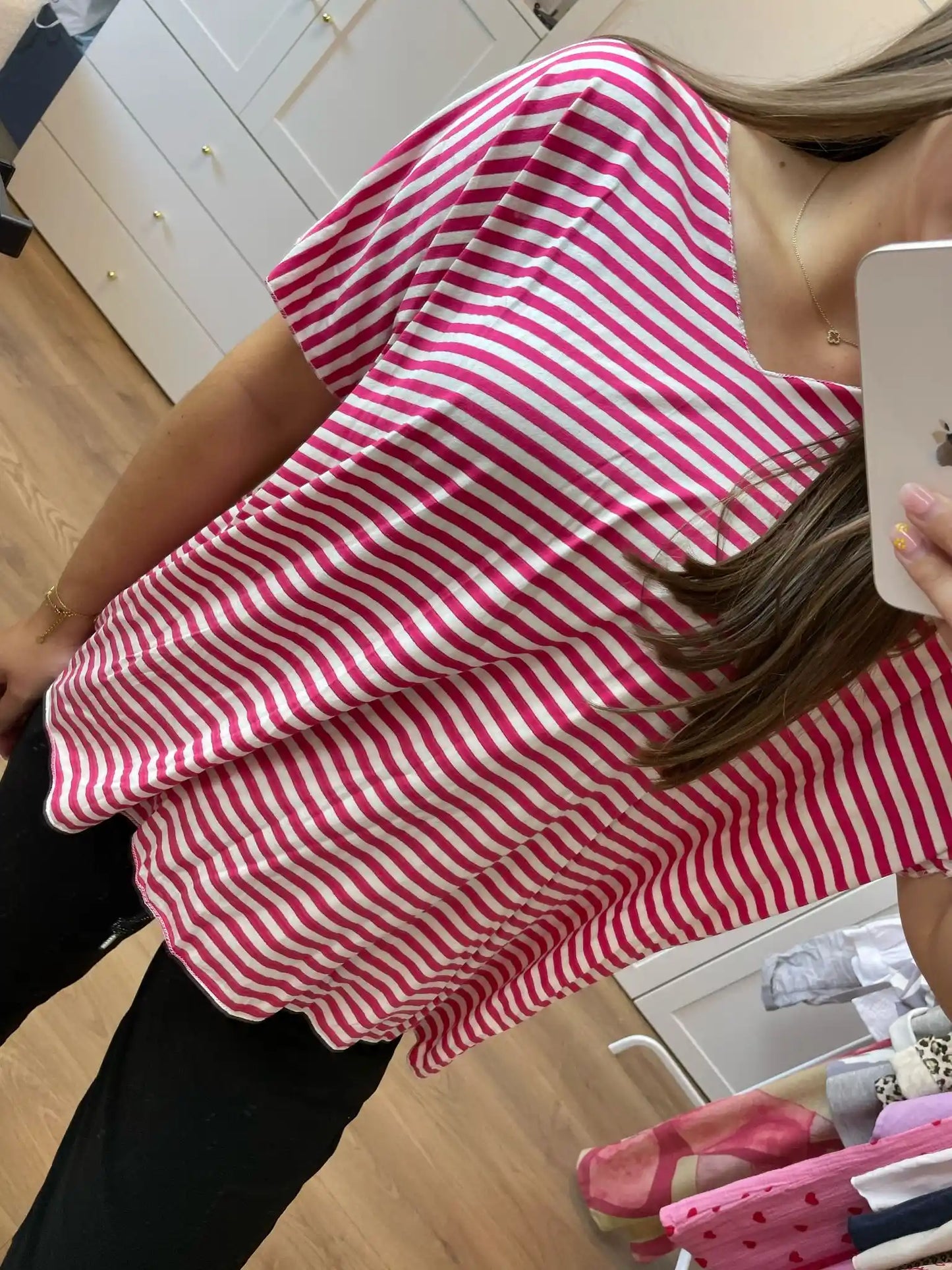 Shirt "Streifen" Beere