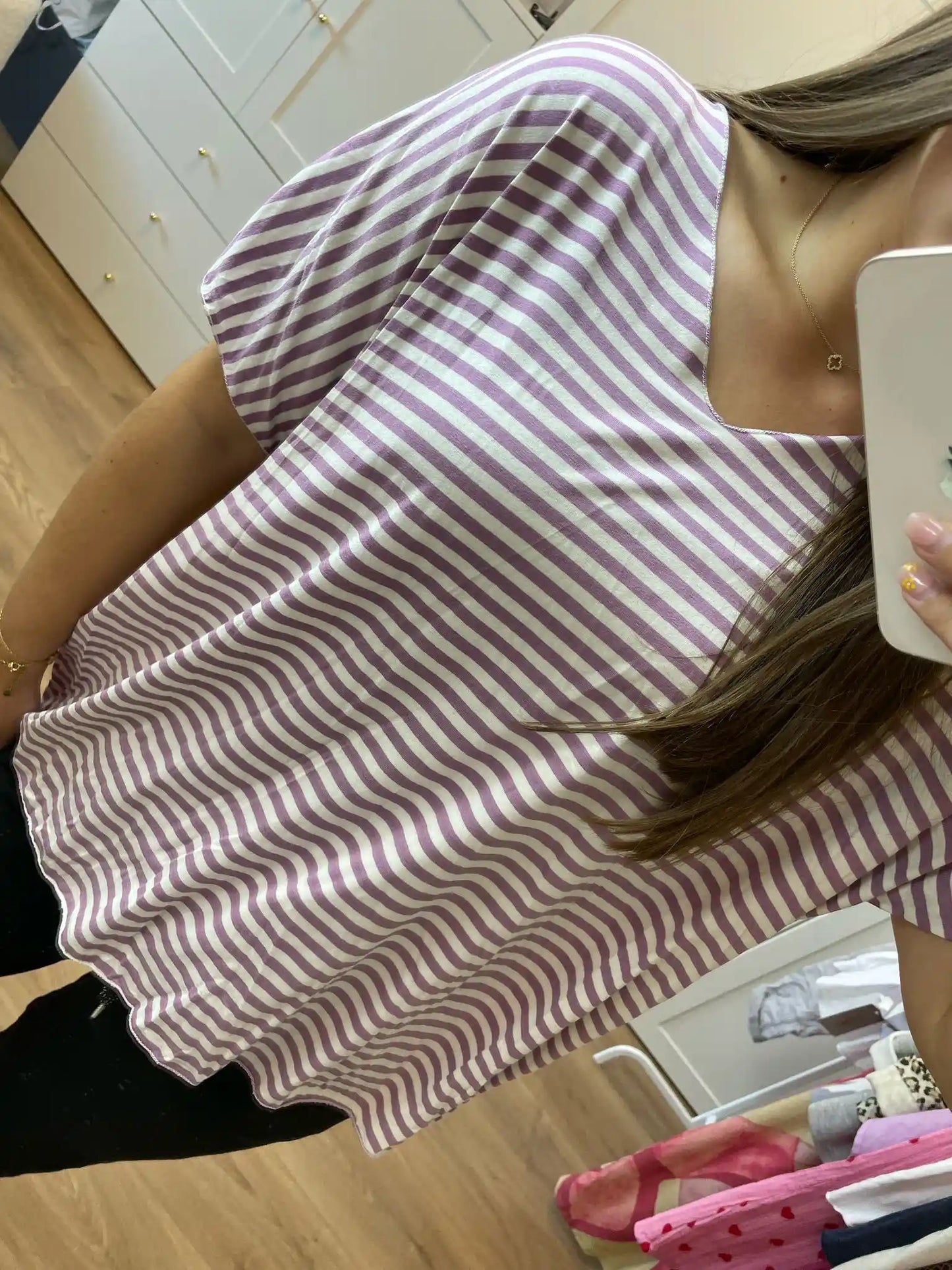 Shirt "Streifen" Lila