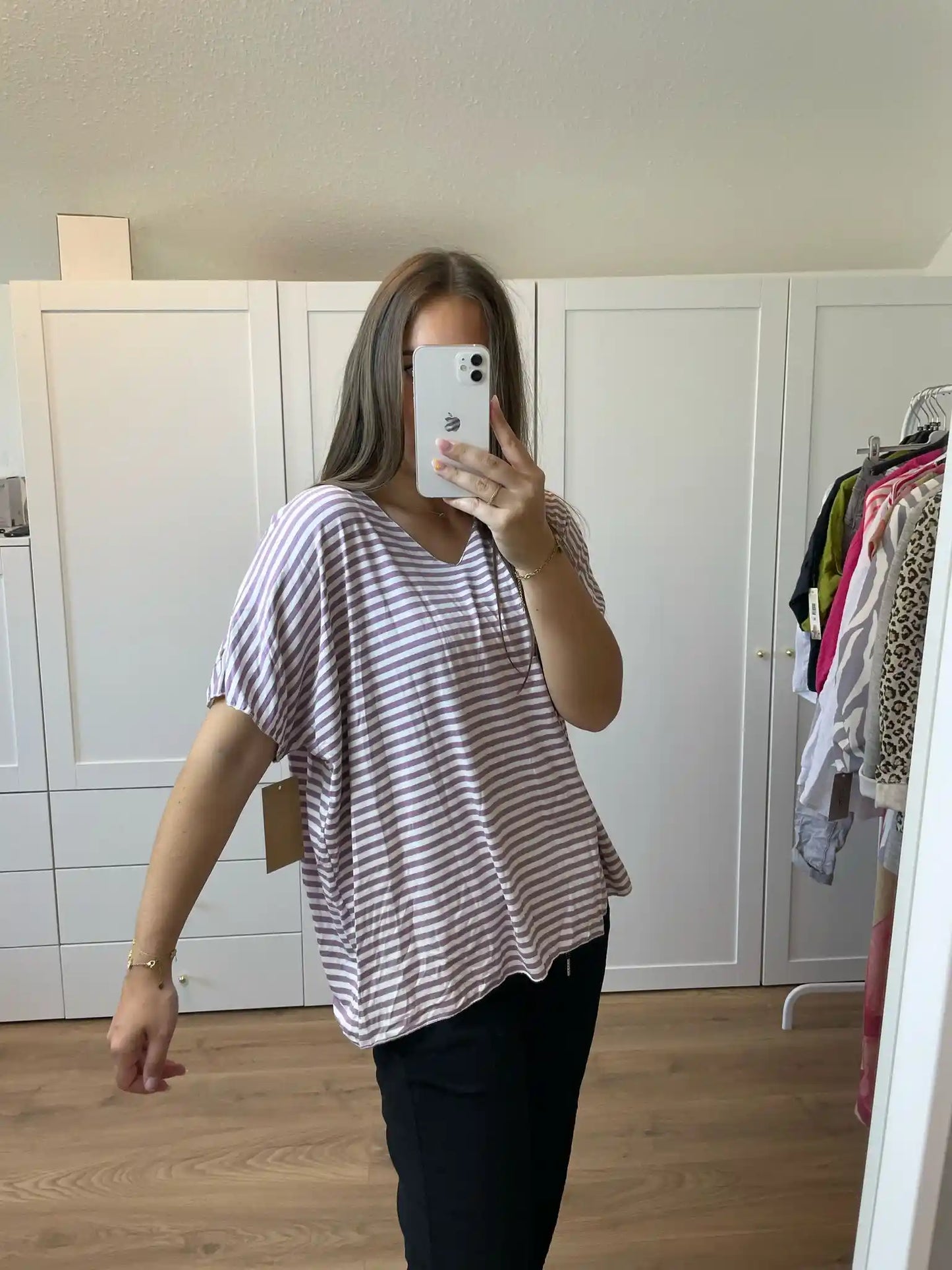 Shirt "Streifen" Lila
