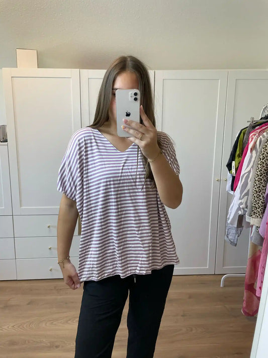 Shirt "Streifen" Lila