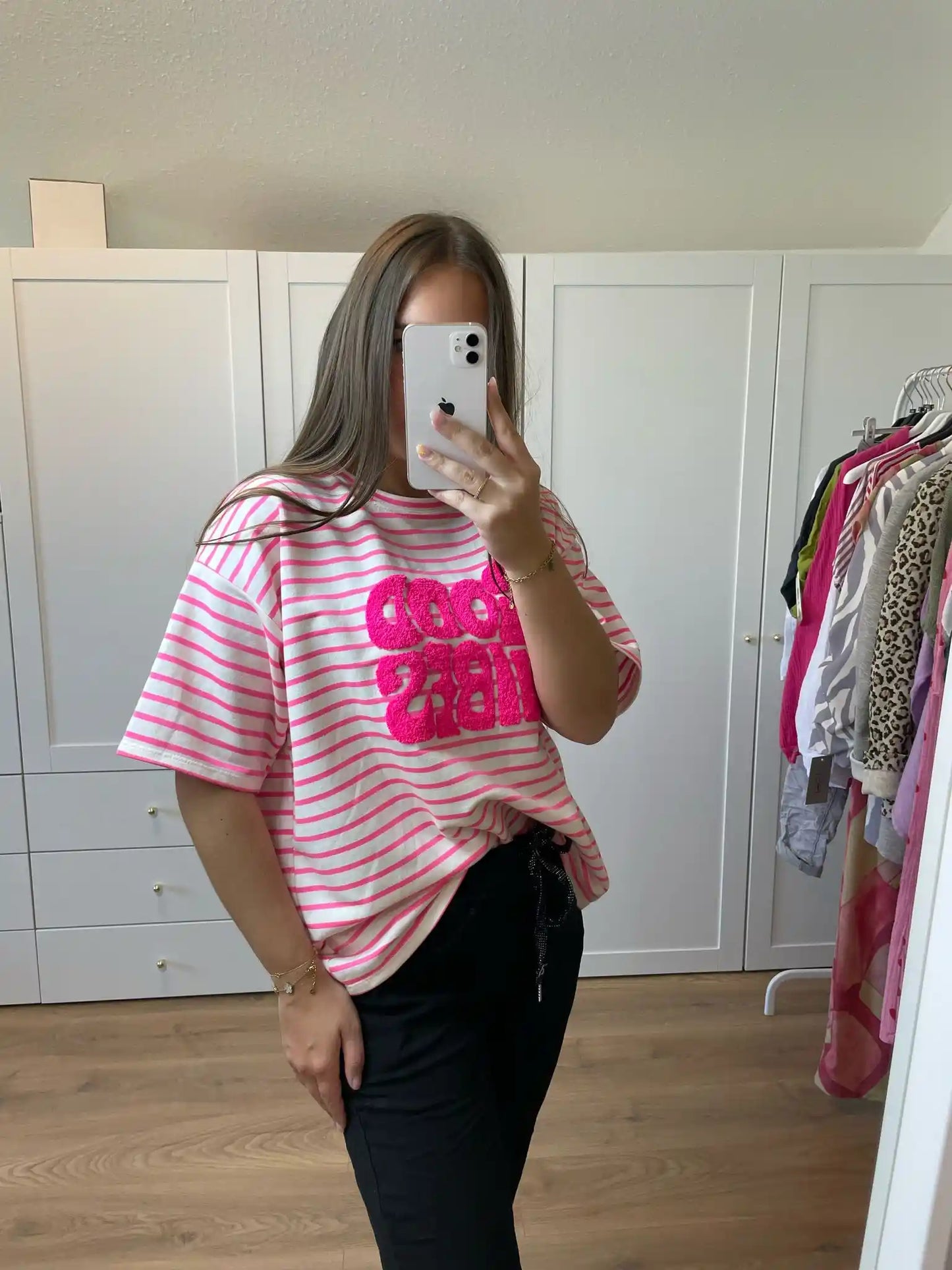 Shirt "Good-Vibes" Pink
