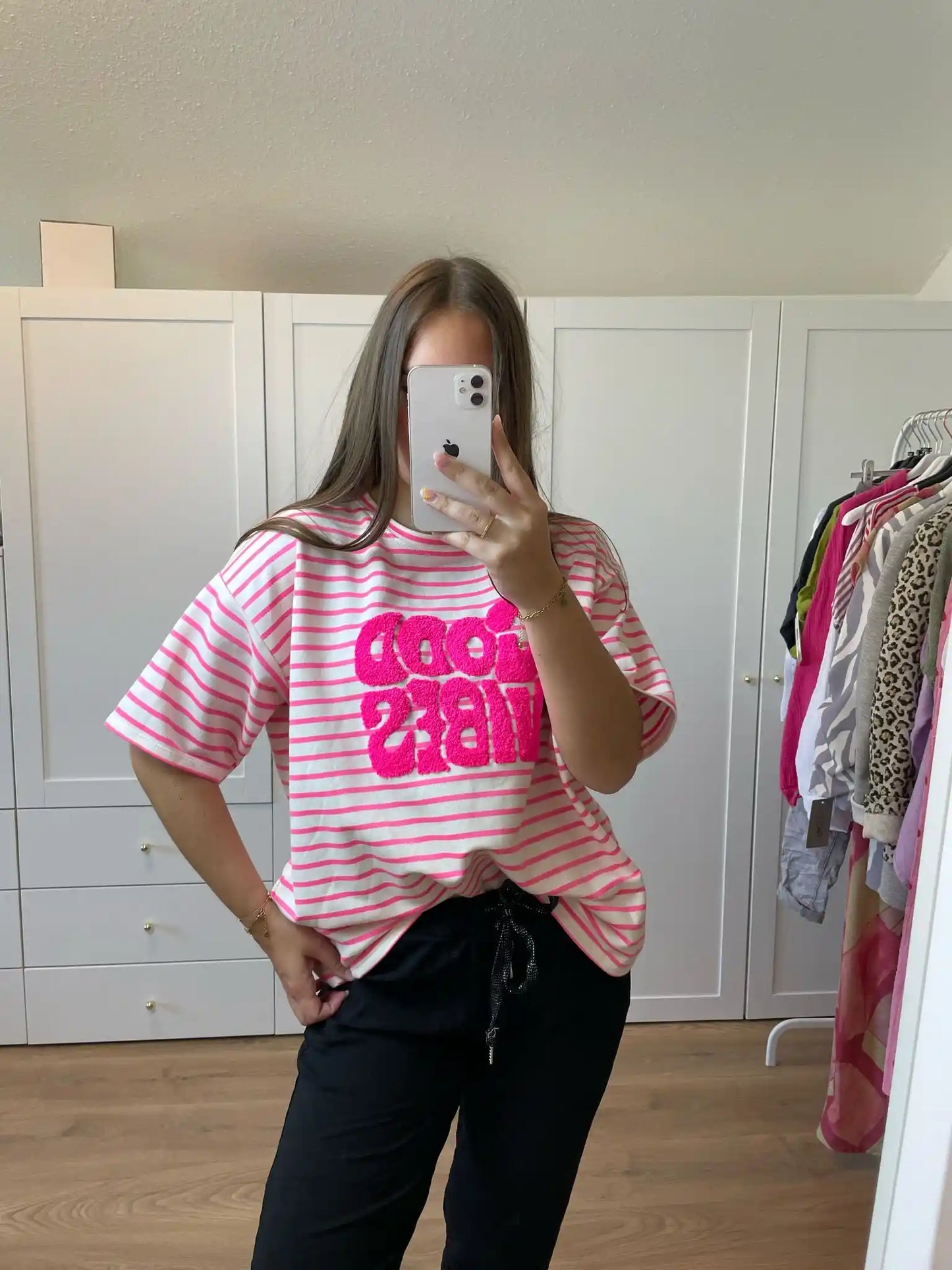 Shirt "Good-Vibes" Pink