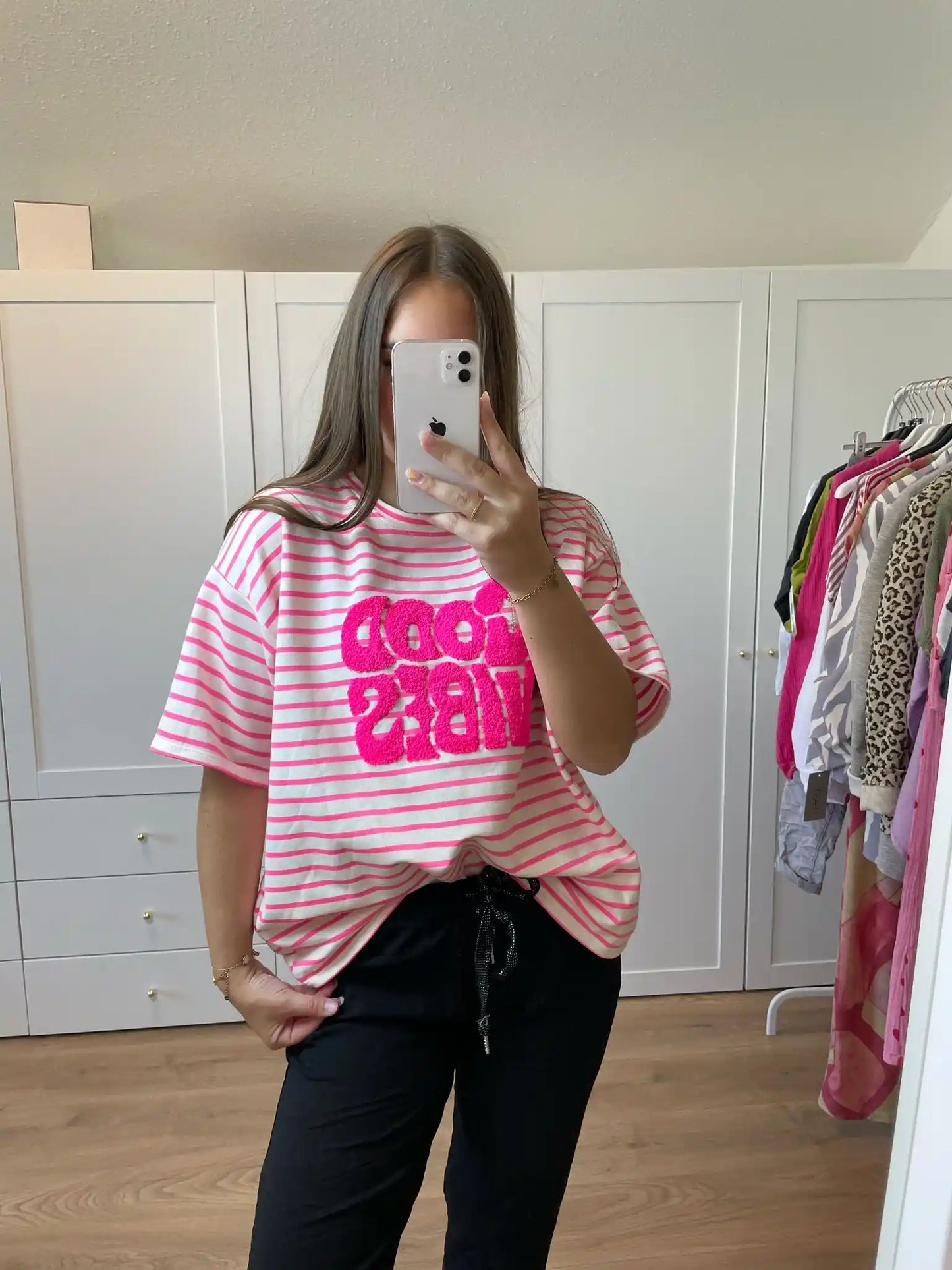 Shirt "Good-Vibes" Pink