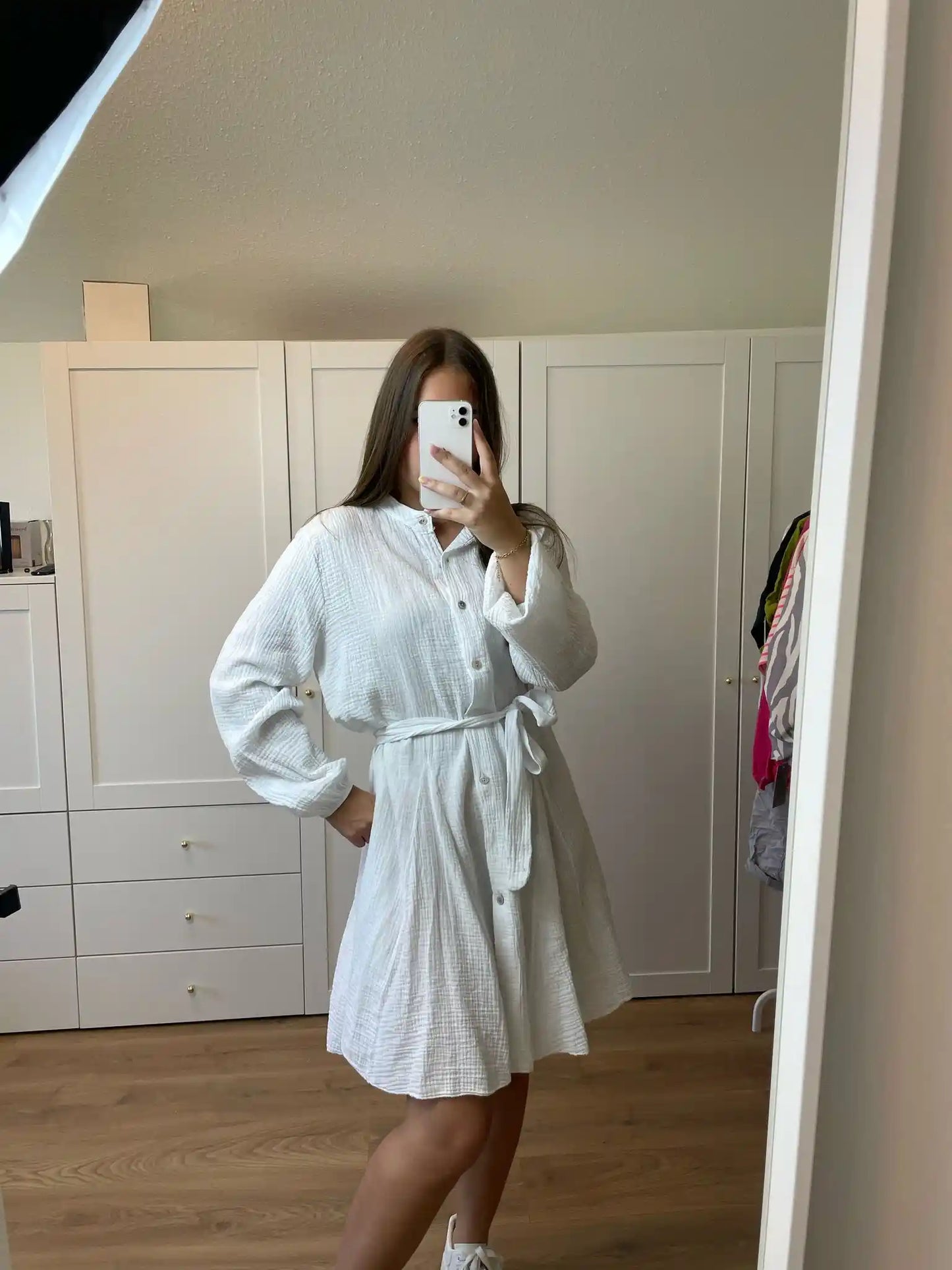 Musselinkleid "Marlene" Weiß