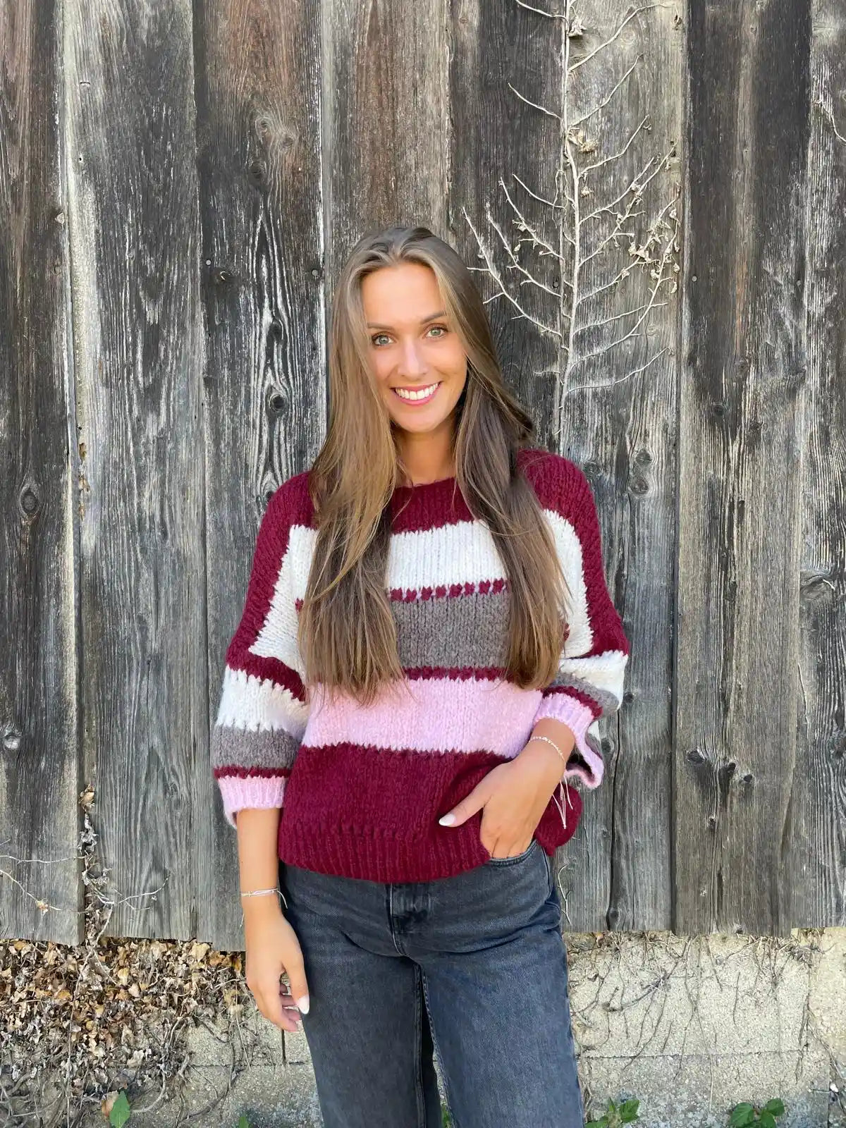 Pullover "Cosy Knit" Weinrot