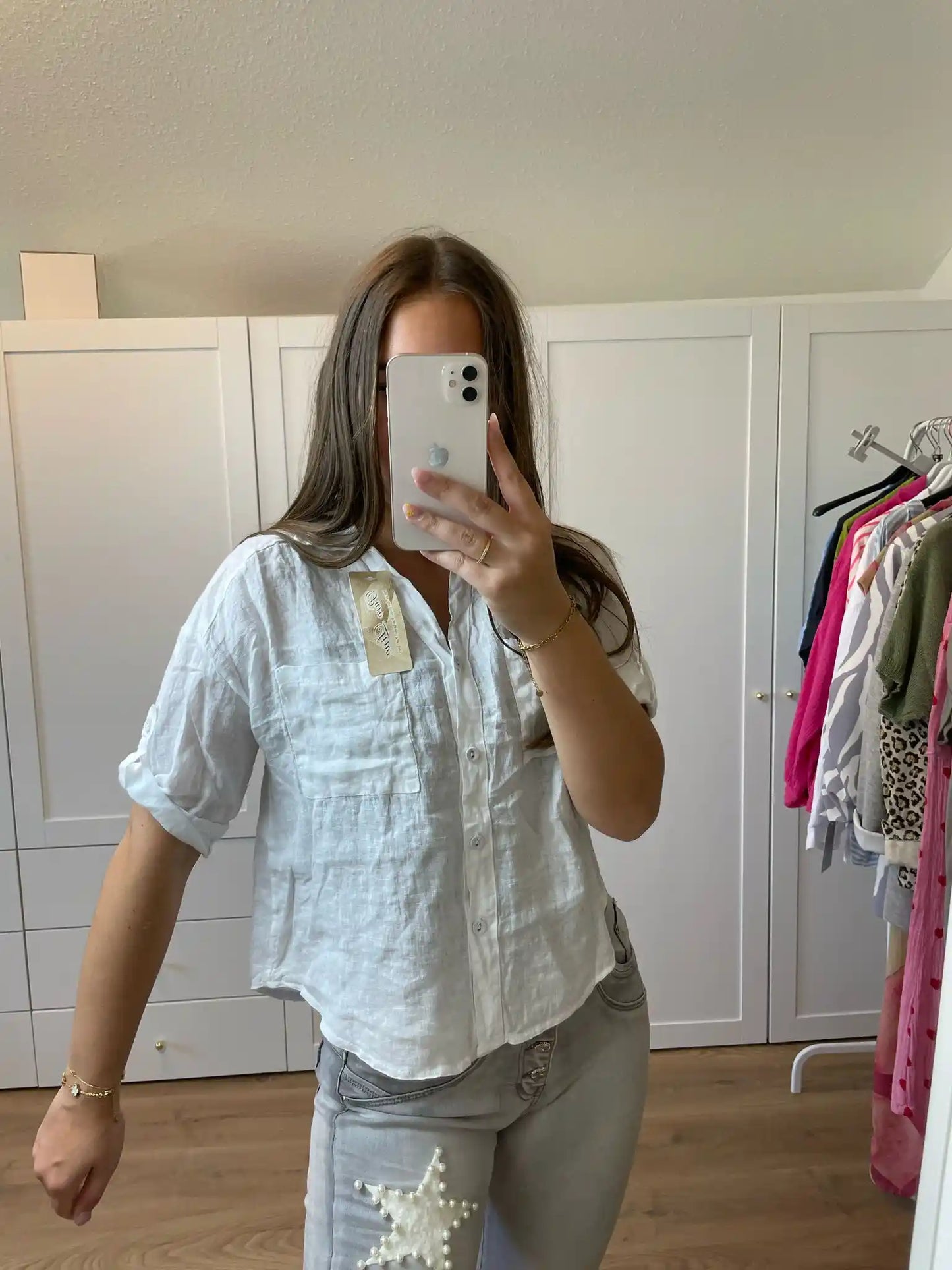 Leinenbluse I Weiß