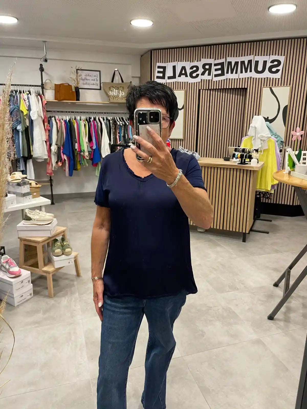 Basic-Shirt Dunkelblau