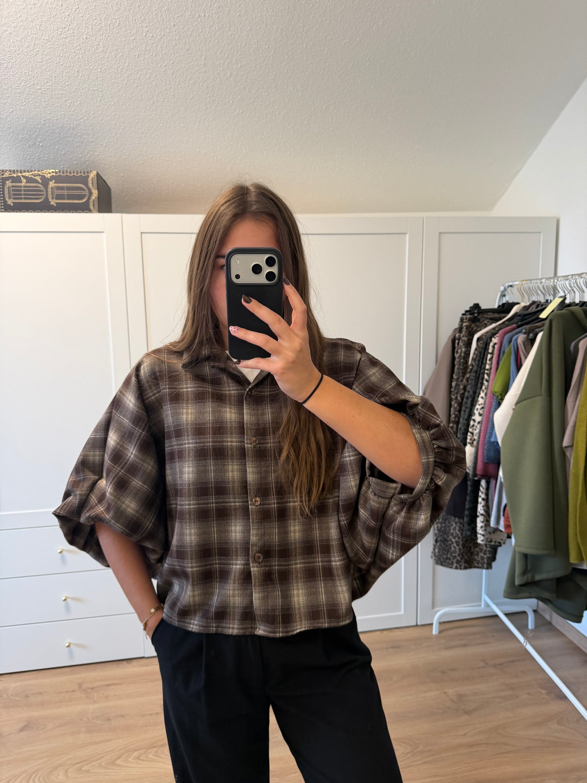 Bluse "Karowow“ Braun