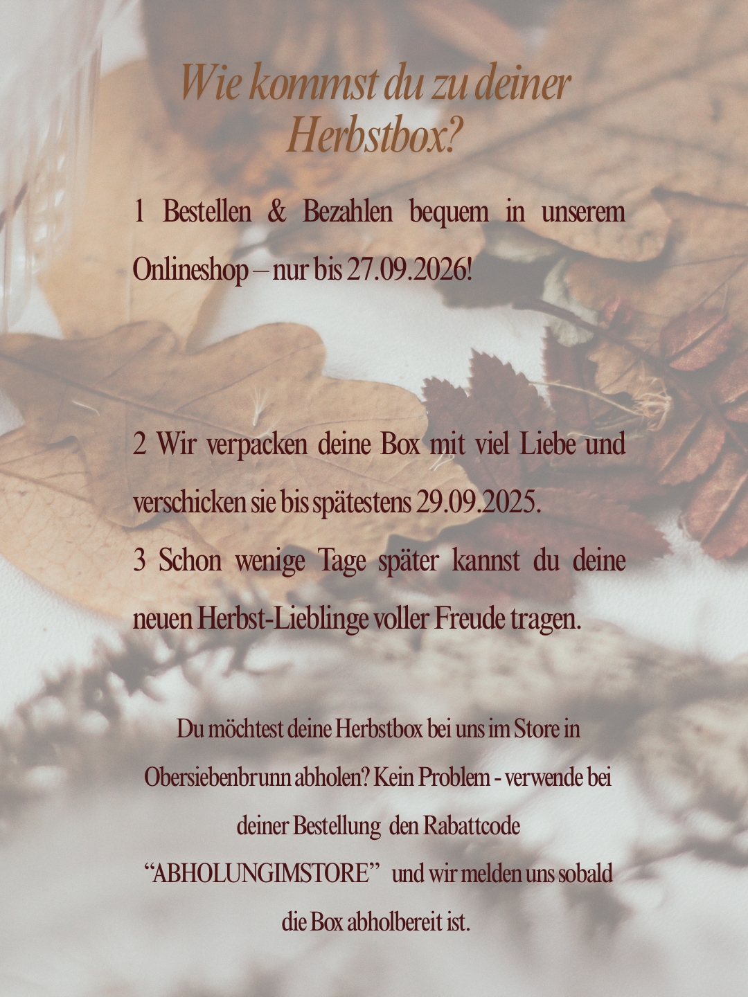FRAUENSACHE Herbstbox