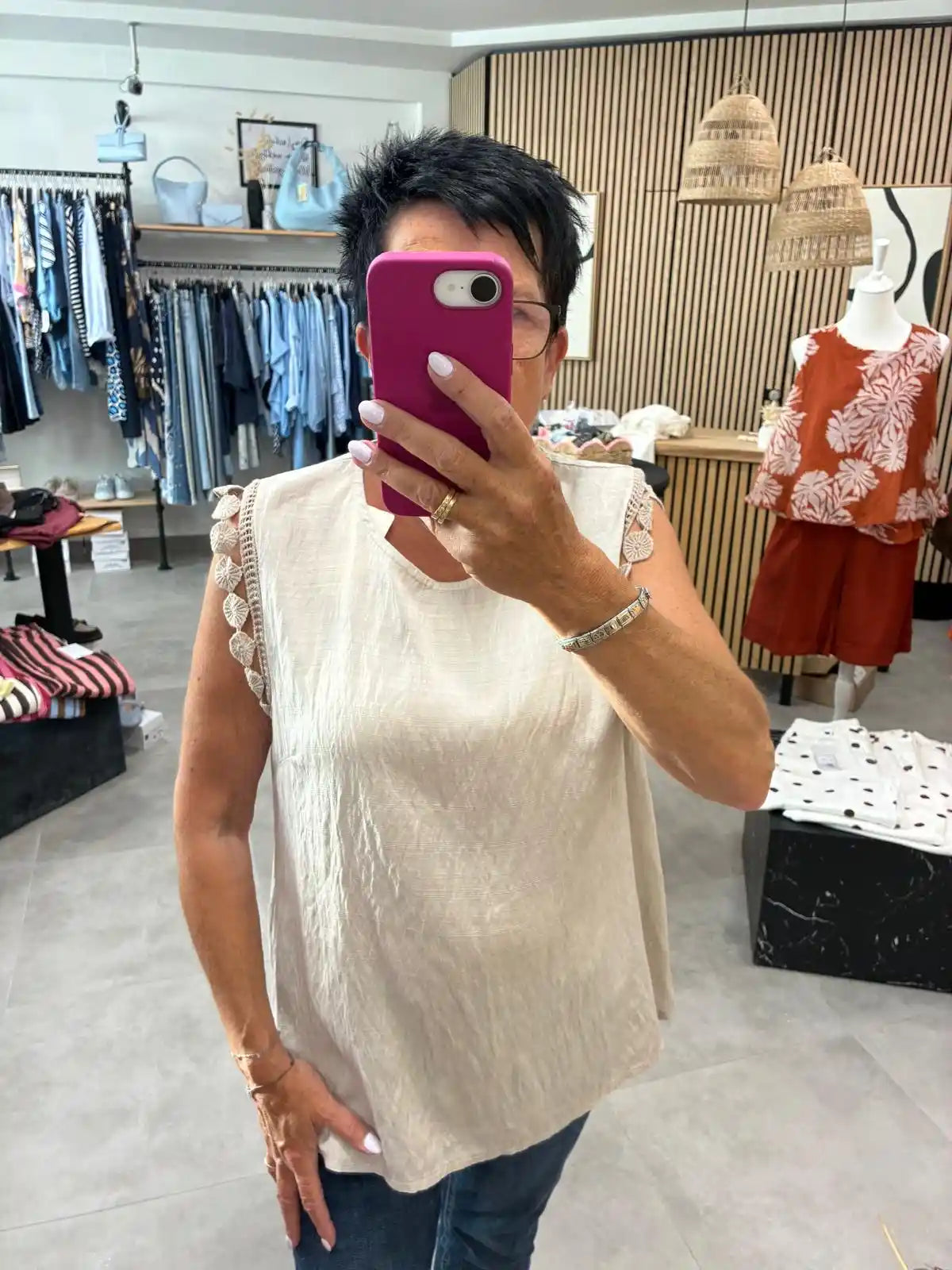 Top "Liora" Beige
