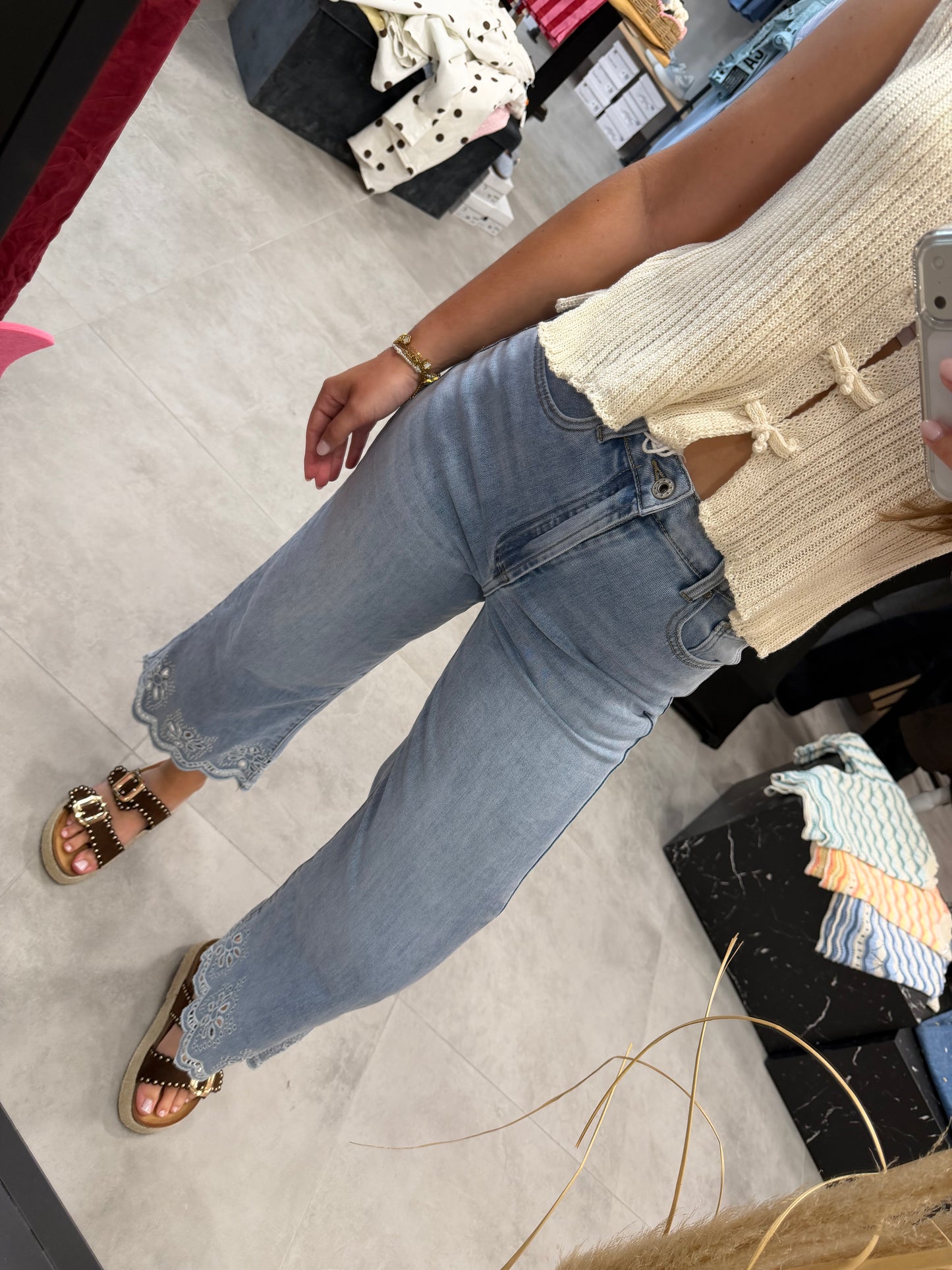 Jeans Hellblau