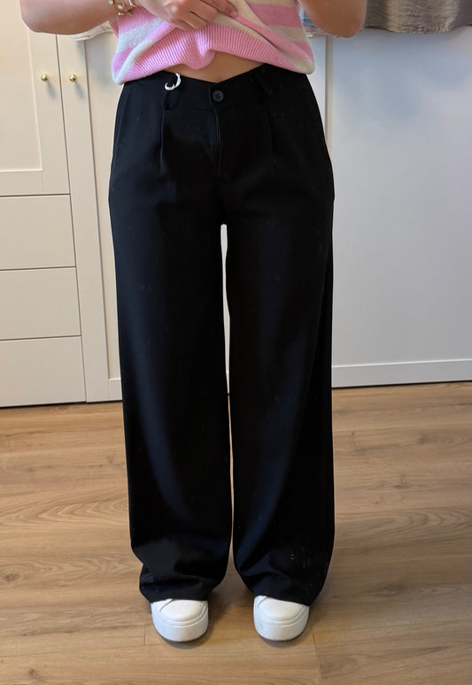 Stoffhose „Wide“ Schwarz