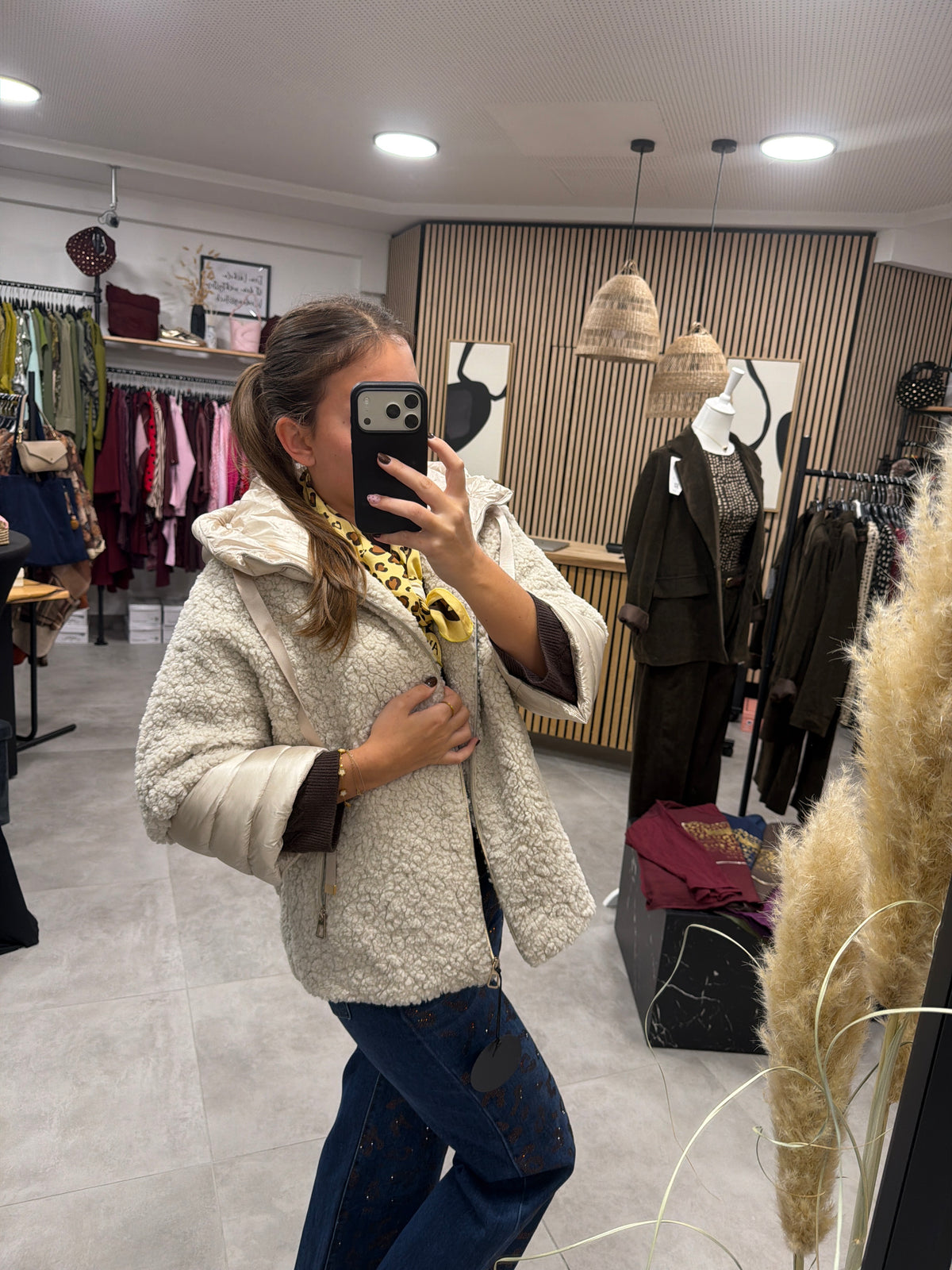 Teddyjacke Offwhite