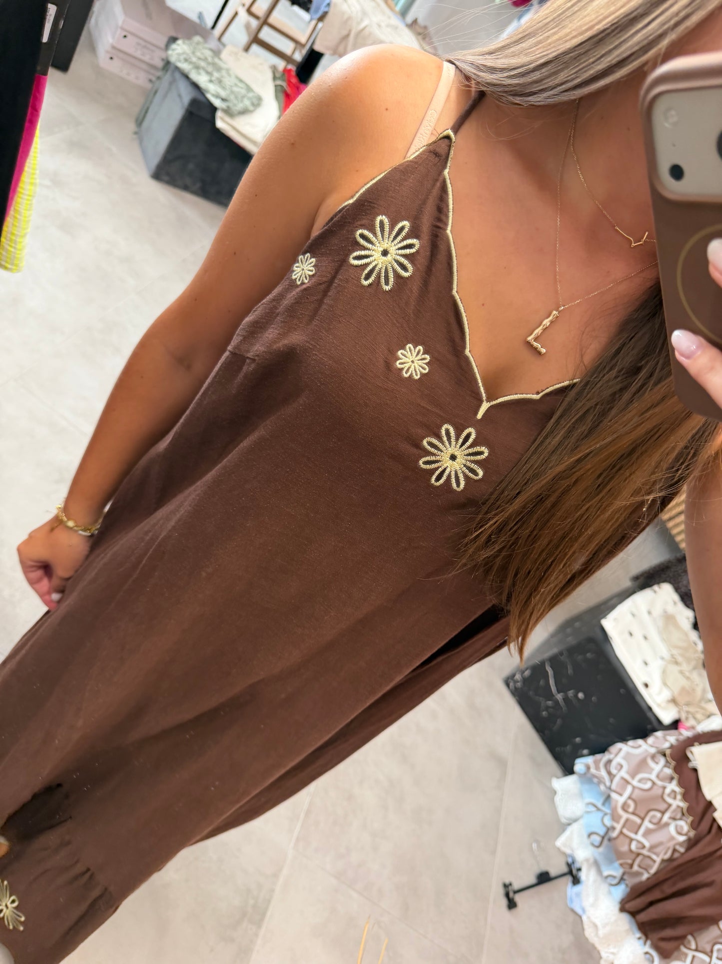 Maxikleid Schokobraun