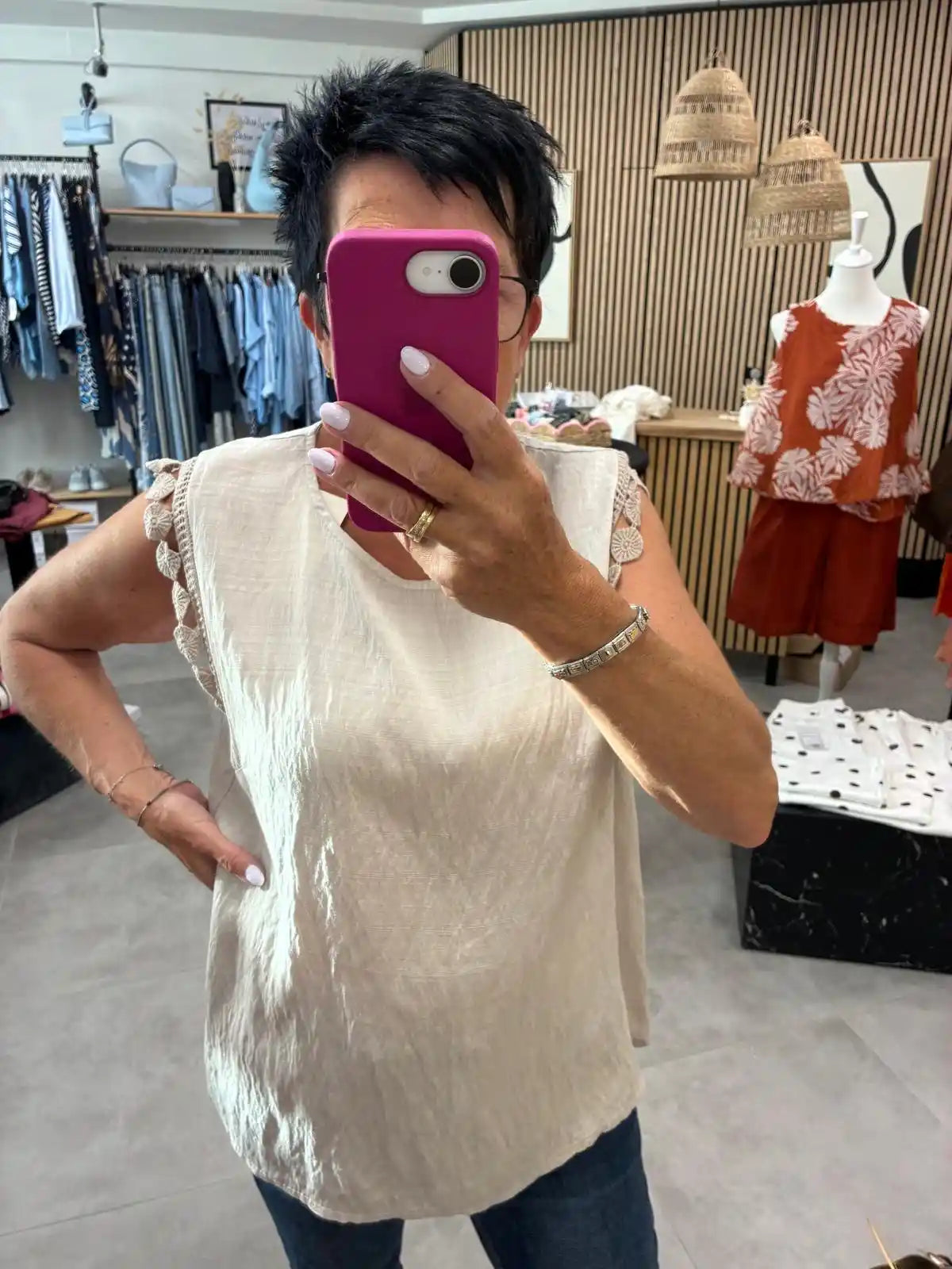 Top "Liora" Beige