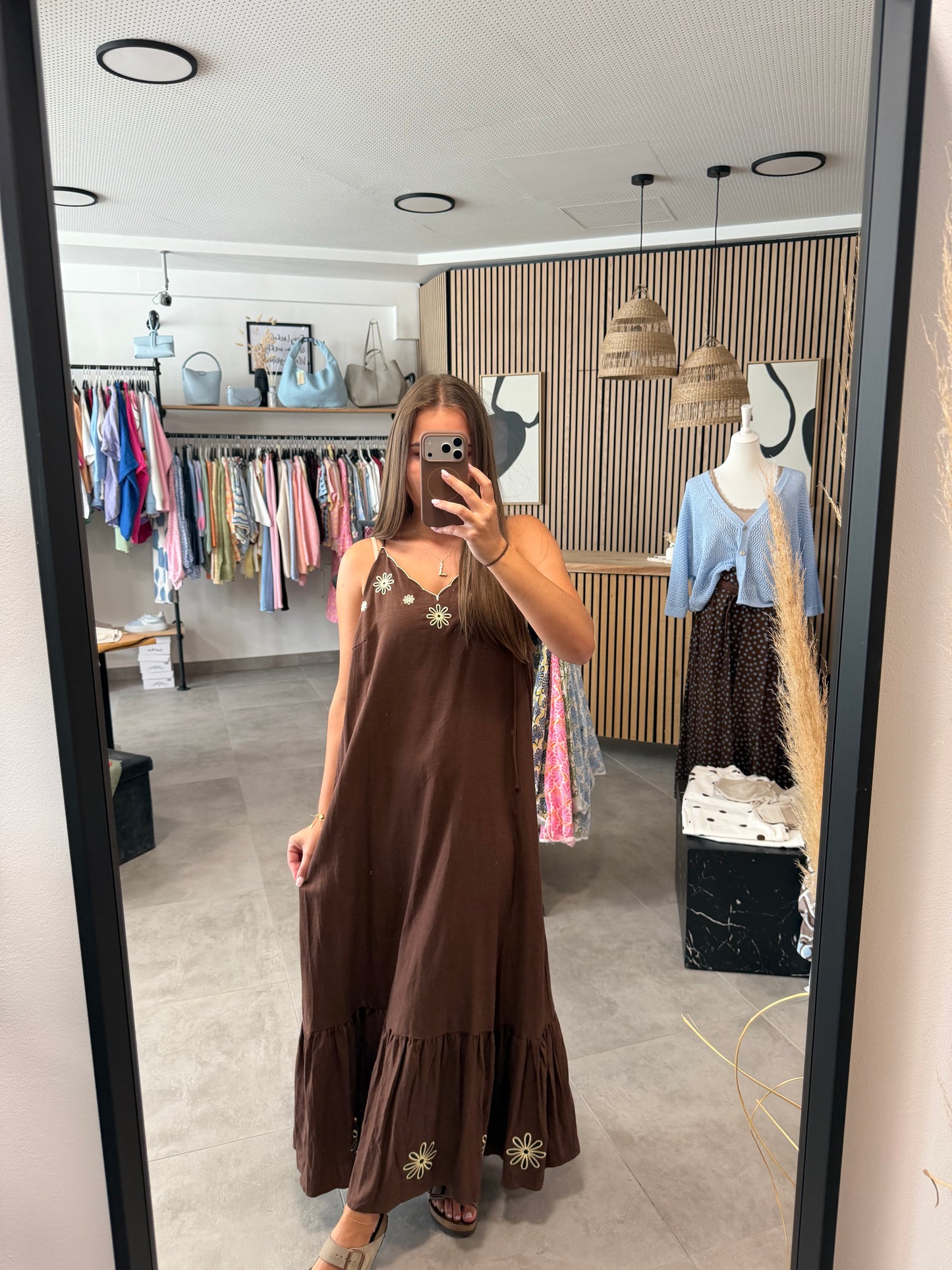 Maxikleid Schokobraun