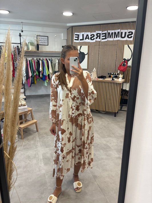 Kleid "Splash" Braun