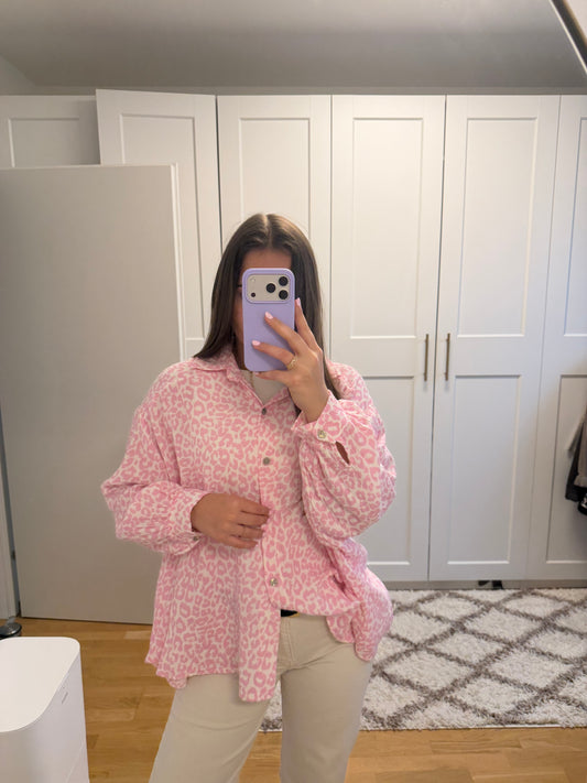 Musselinbluse "Leo" Rosa