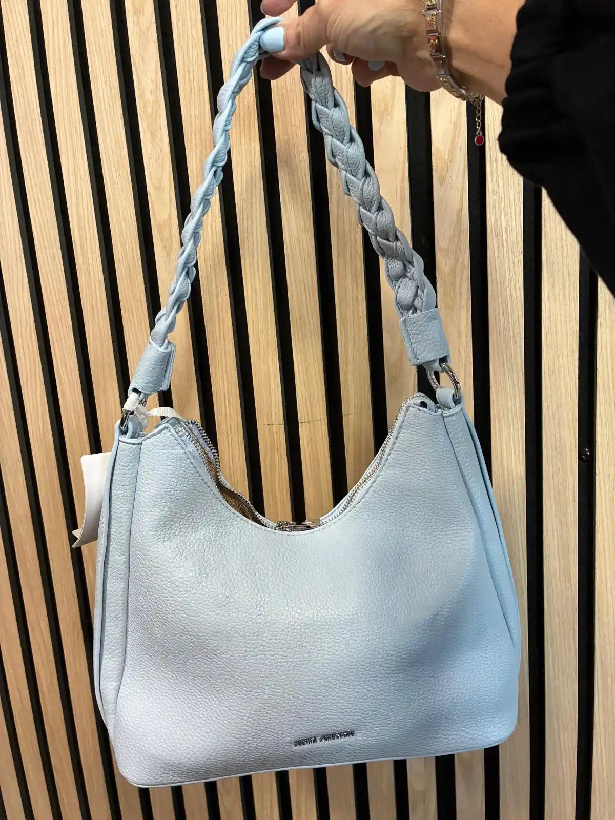 Tasche "Braided Spring" Hellblau
