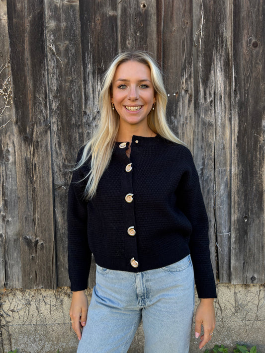 Cardigan "Seastar" Schwarz