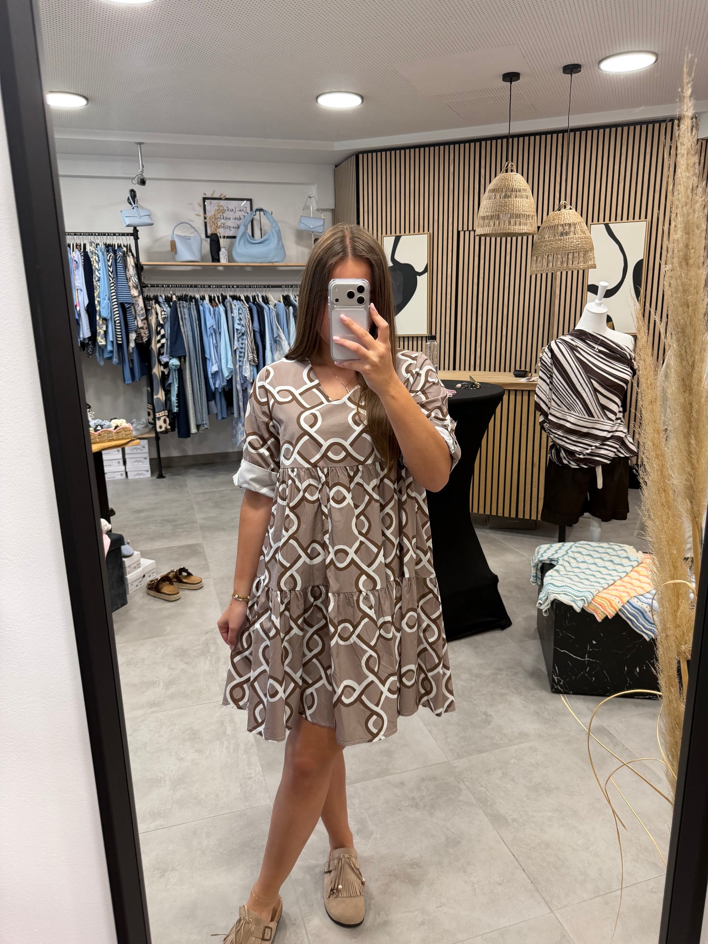 Kleid "Boho Western" Braun