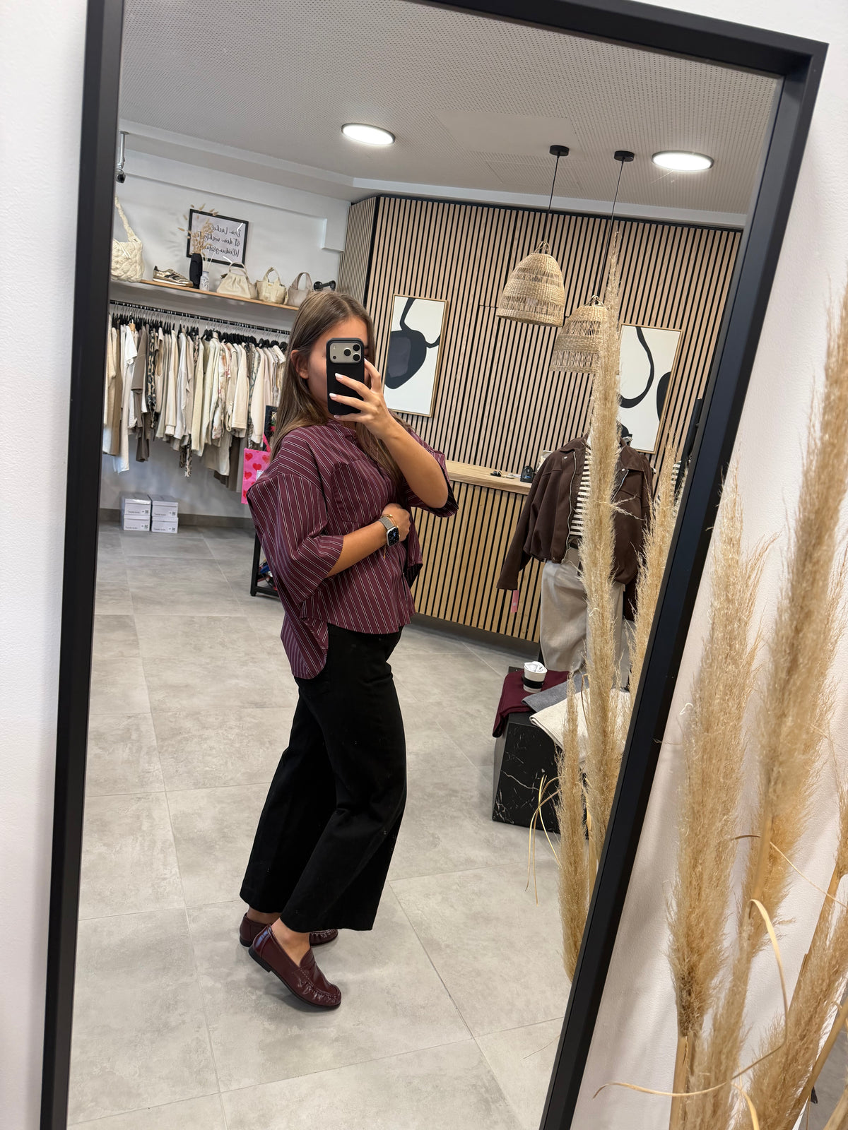 Hose "Crop Jeans" Schwarz