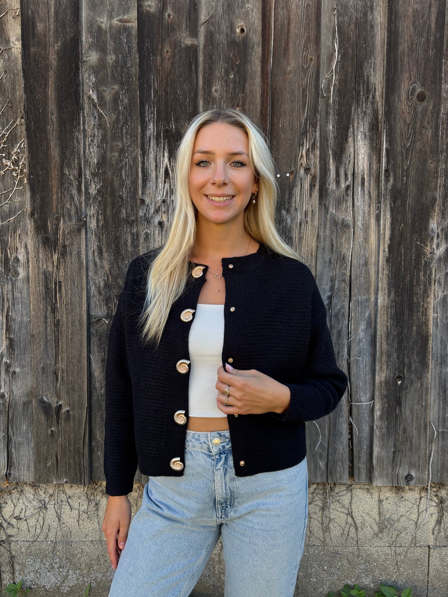 Cardigan "Seastar" Schwarz