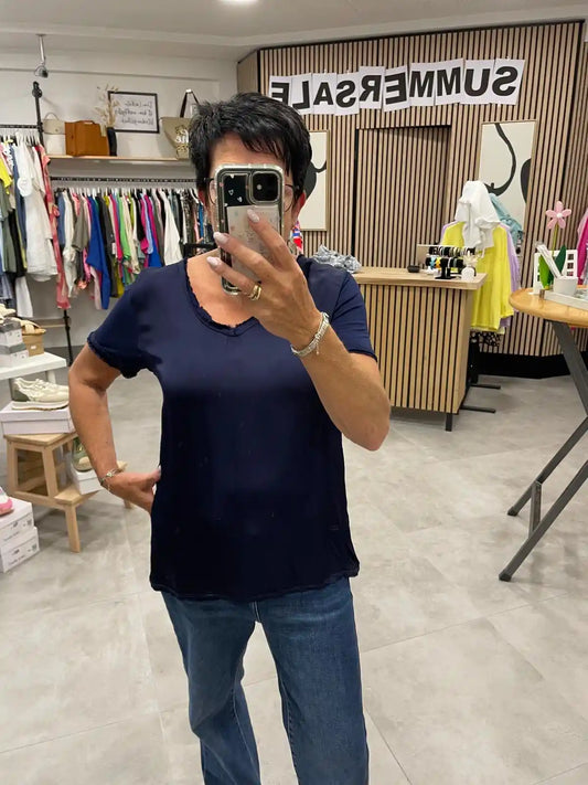 Basic-Shirt Dunkelblau