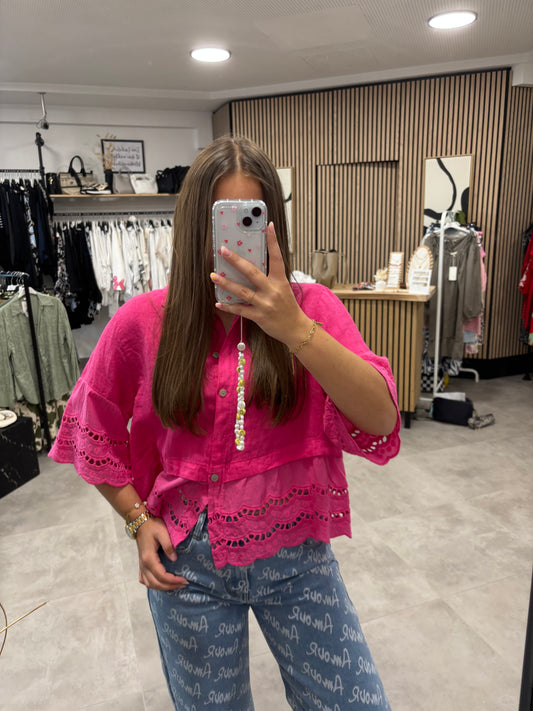 Leinenbluse "Linda" Pink