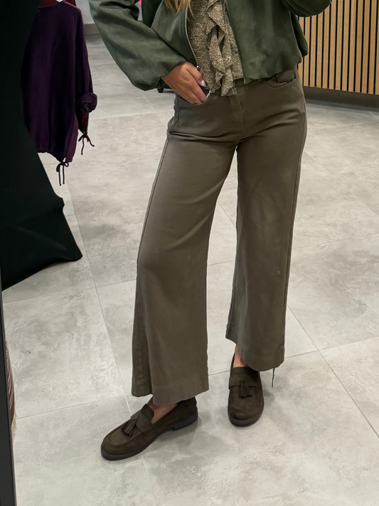 Hose "Crop Jeans" Taupe