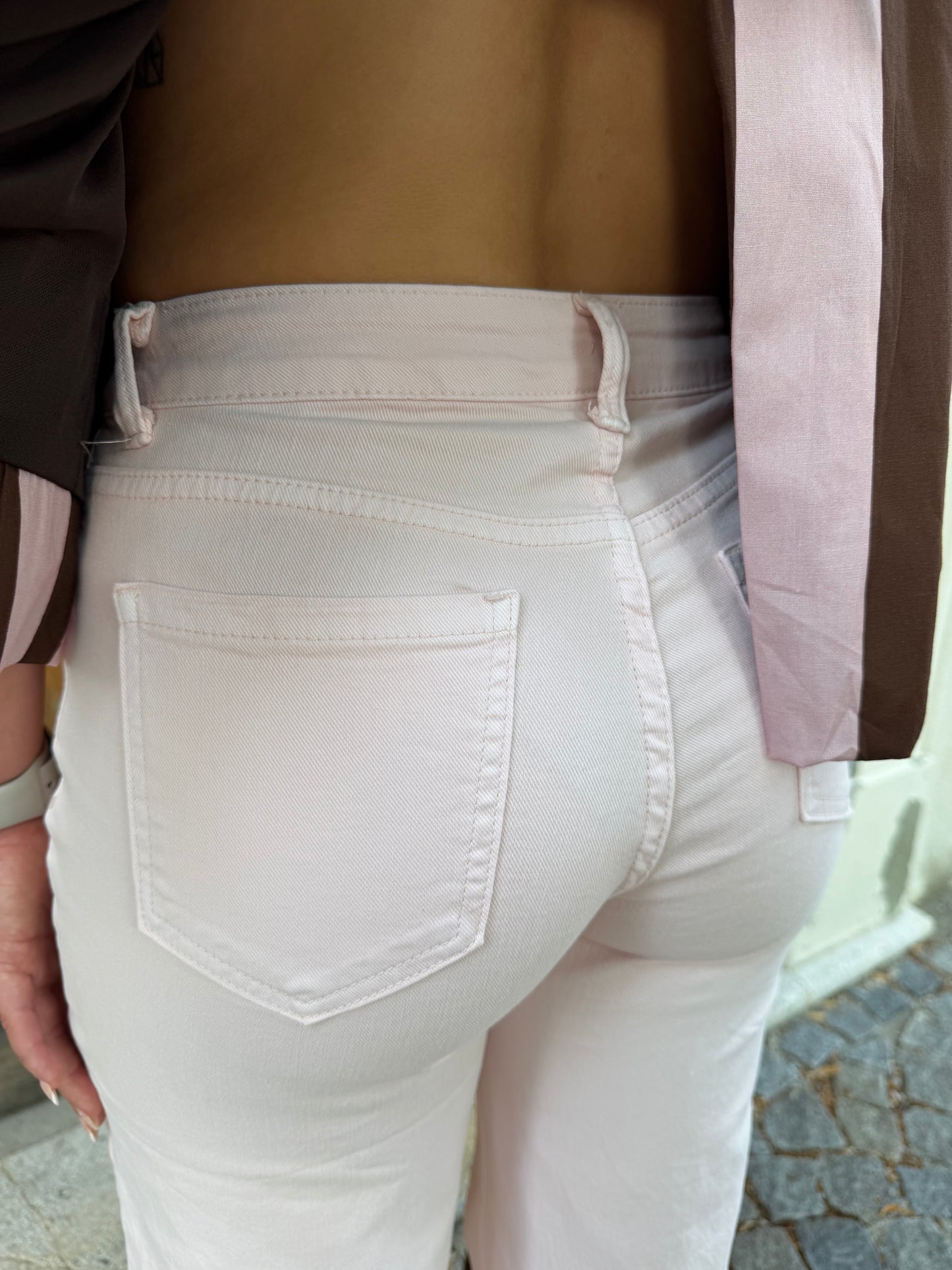 Straight Leg Jeans Rosa