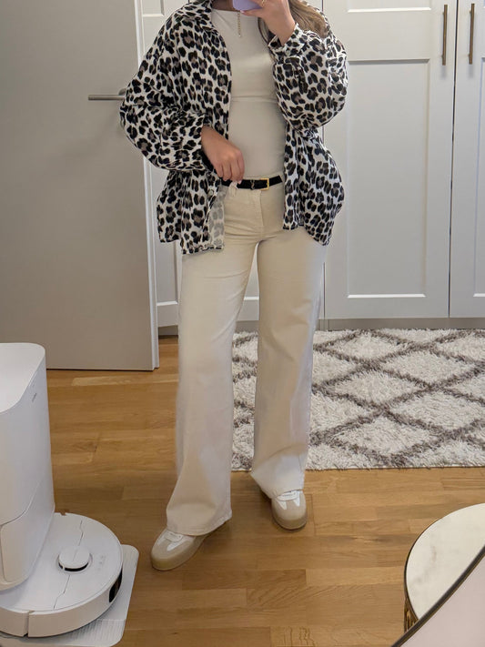 Straight-Leg-Jeans Beige